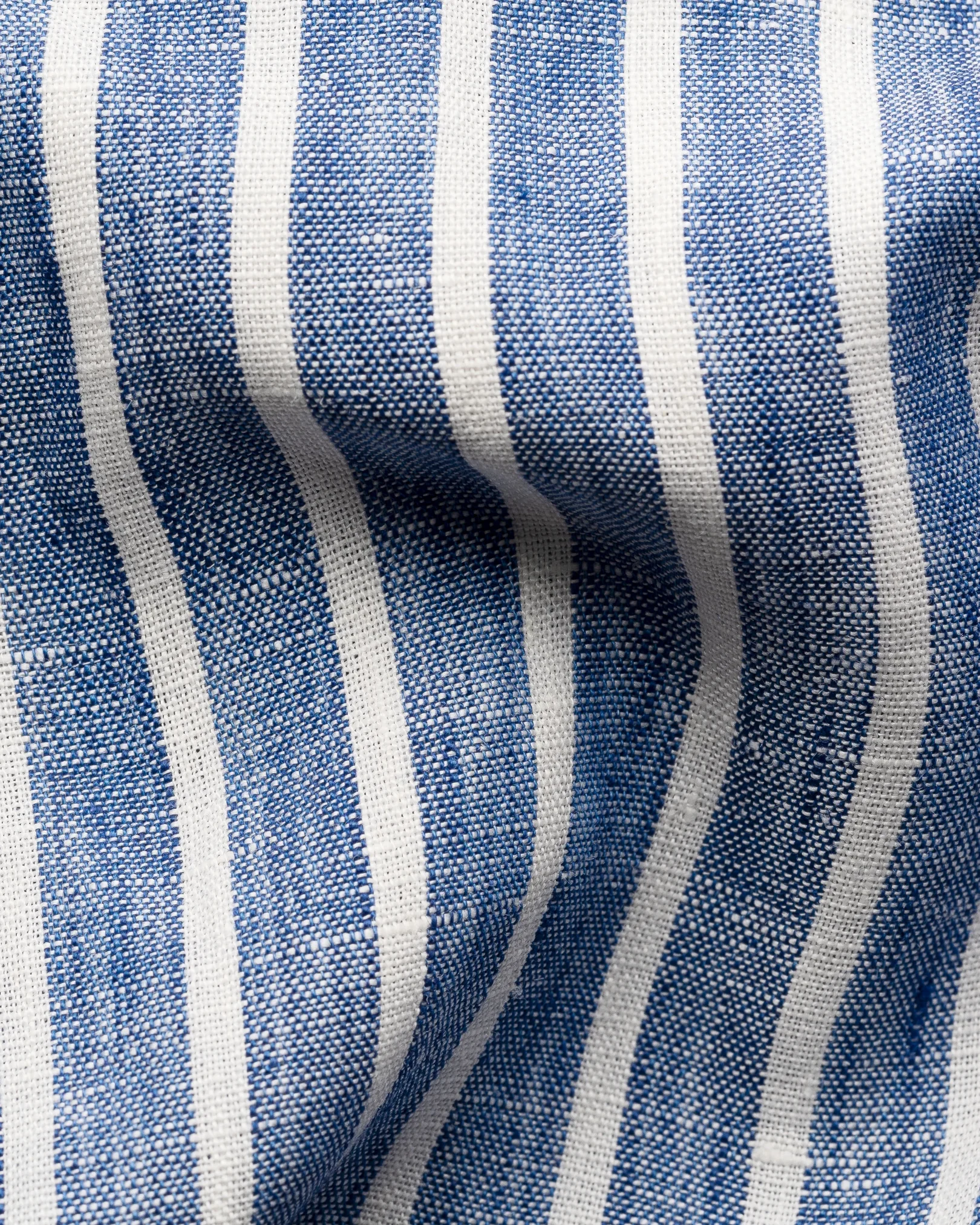 Eton - mid blue striped linen shirt