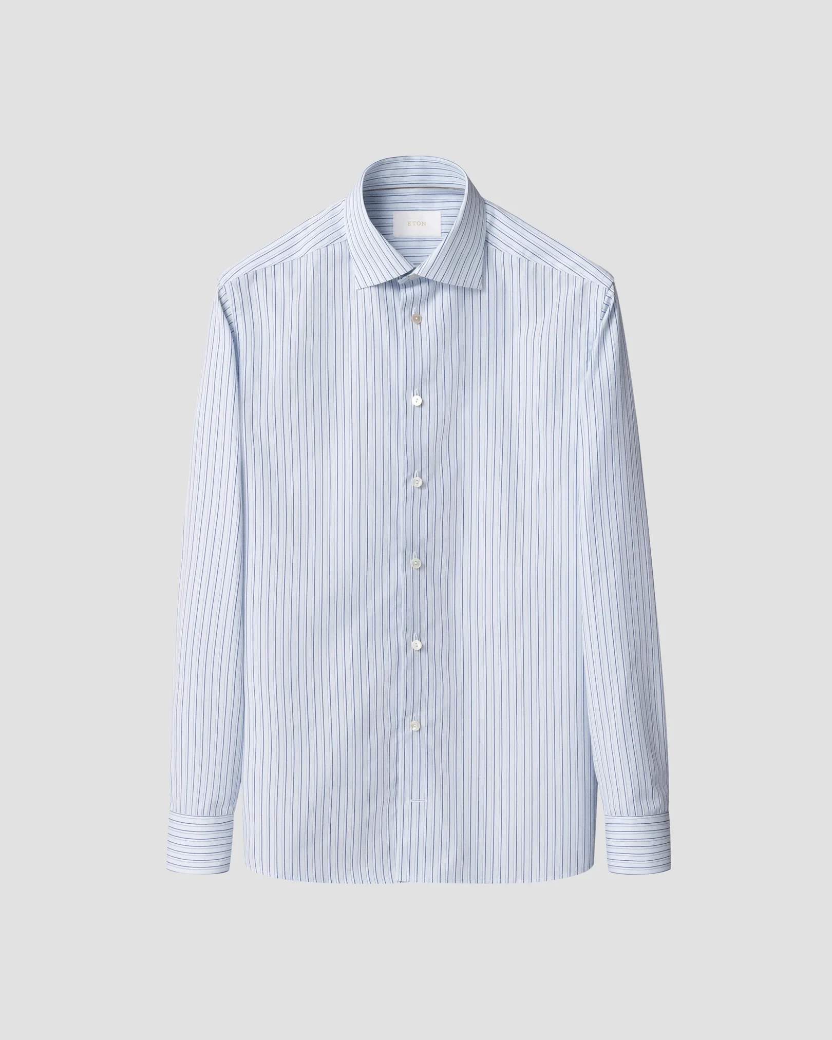 Eton - light blue striped supima 266