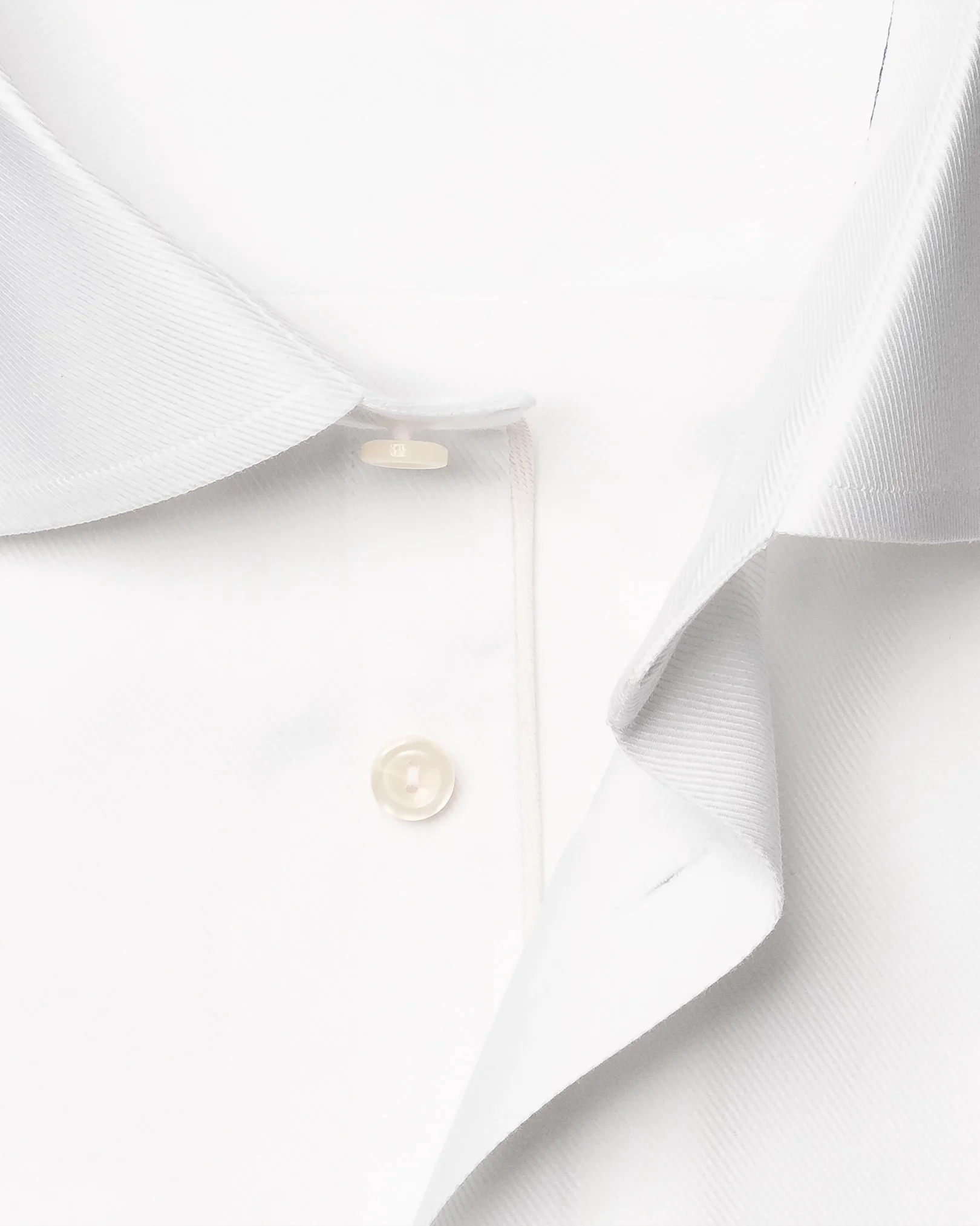 Eton - white twill semi solid melange shirt