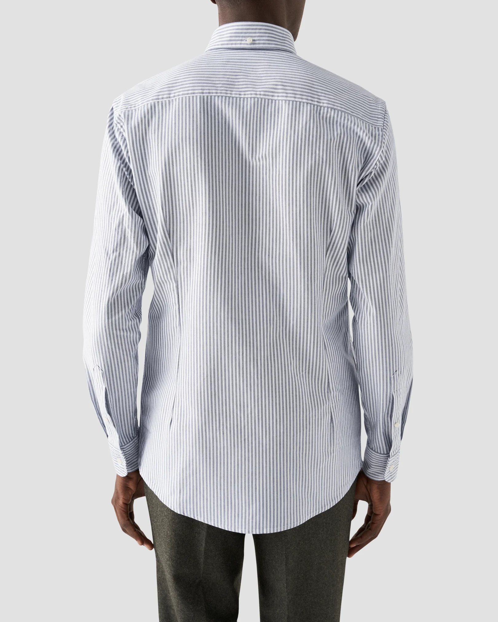 Eton - Chemise Oxford à rayures bleu foncé