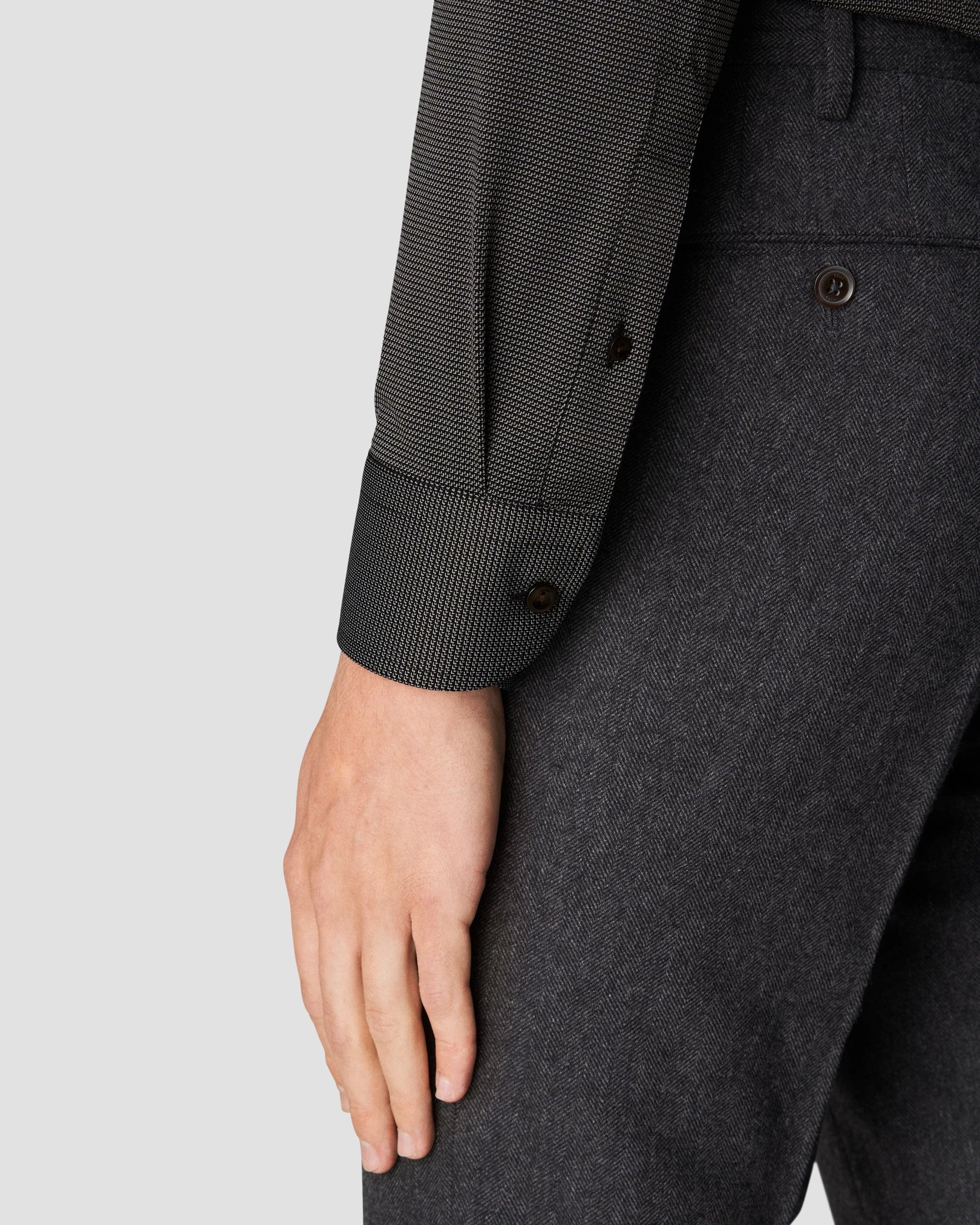 Eton - brown four way stretch