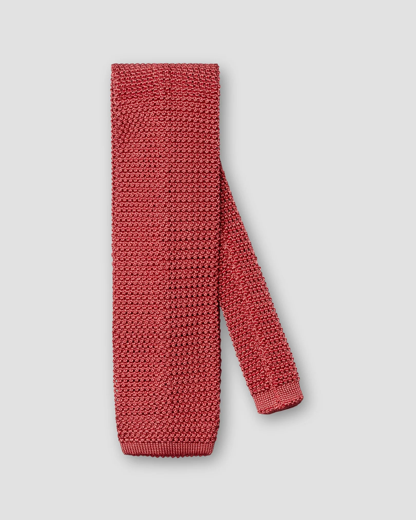 Eton - pink solid knit silk tie