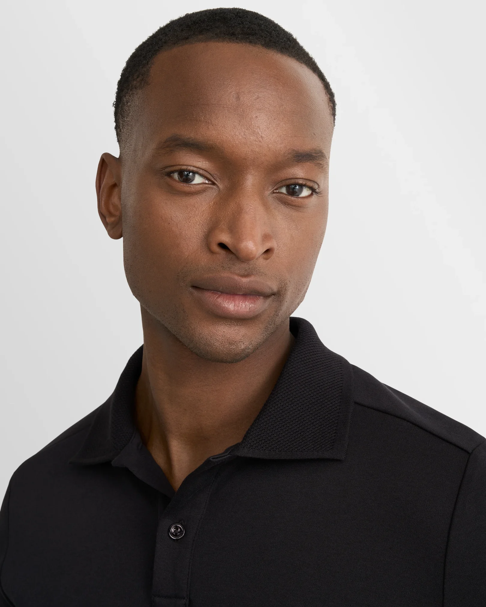 Eton - interlock polo shirt black interlock polo shirt