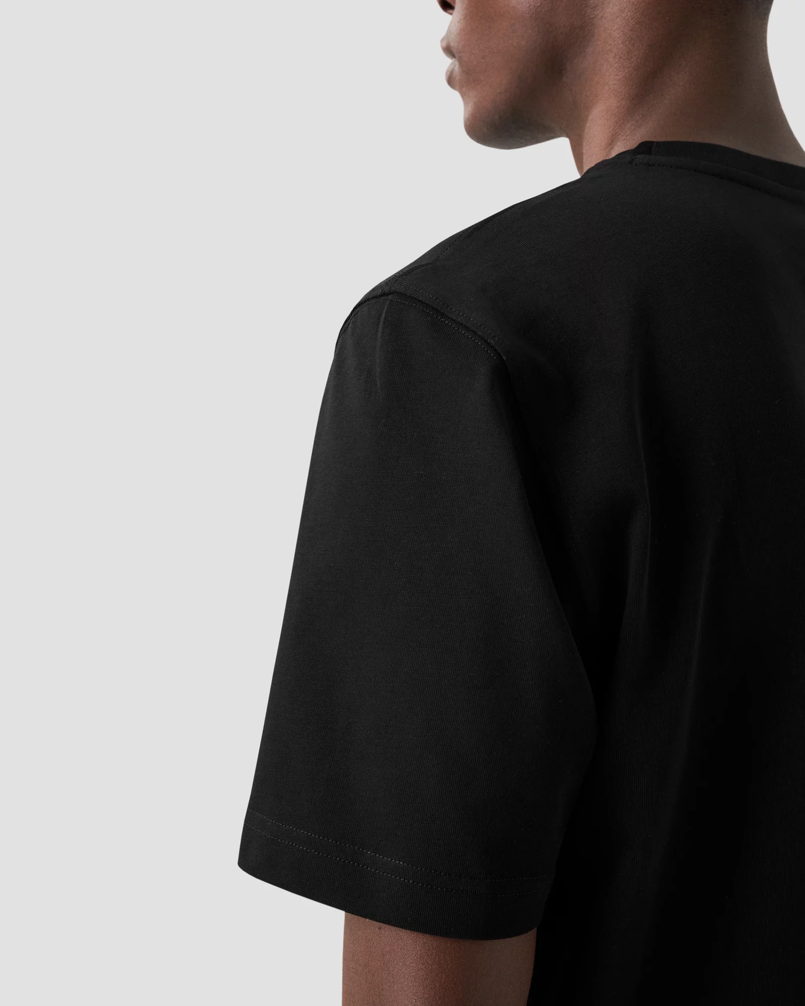 Eton - Chemise noire en T-shirt de coton Supima