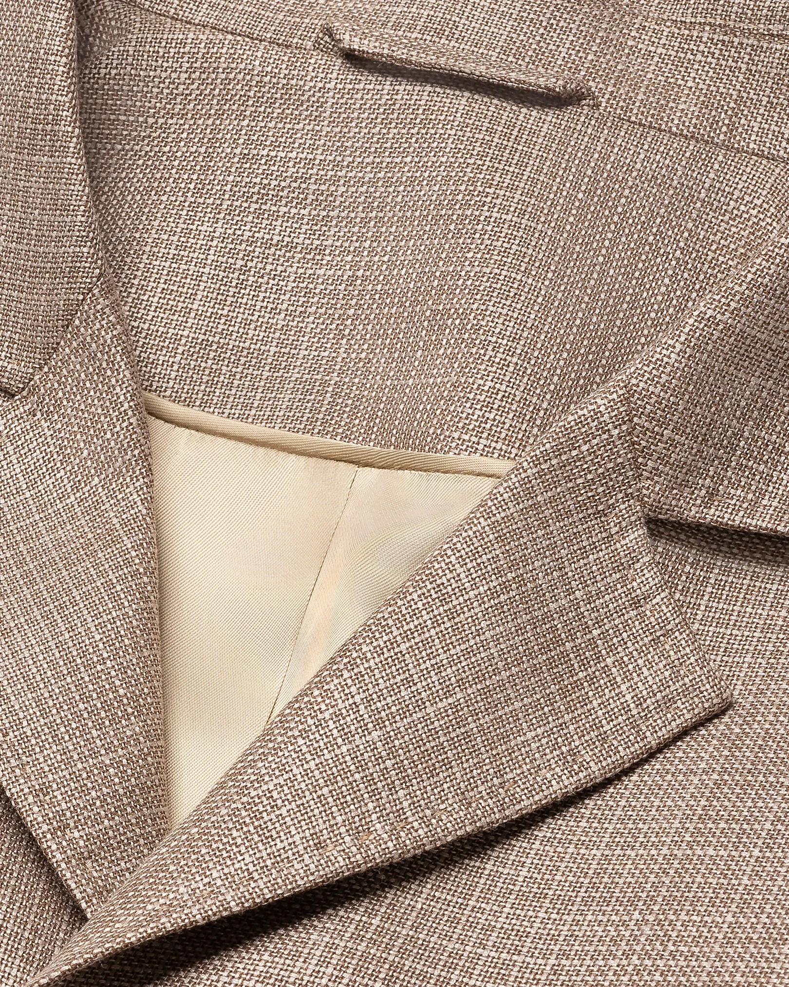 Eton - beige sartorial wool silk and linen overshirt