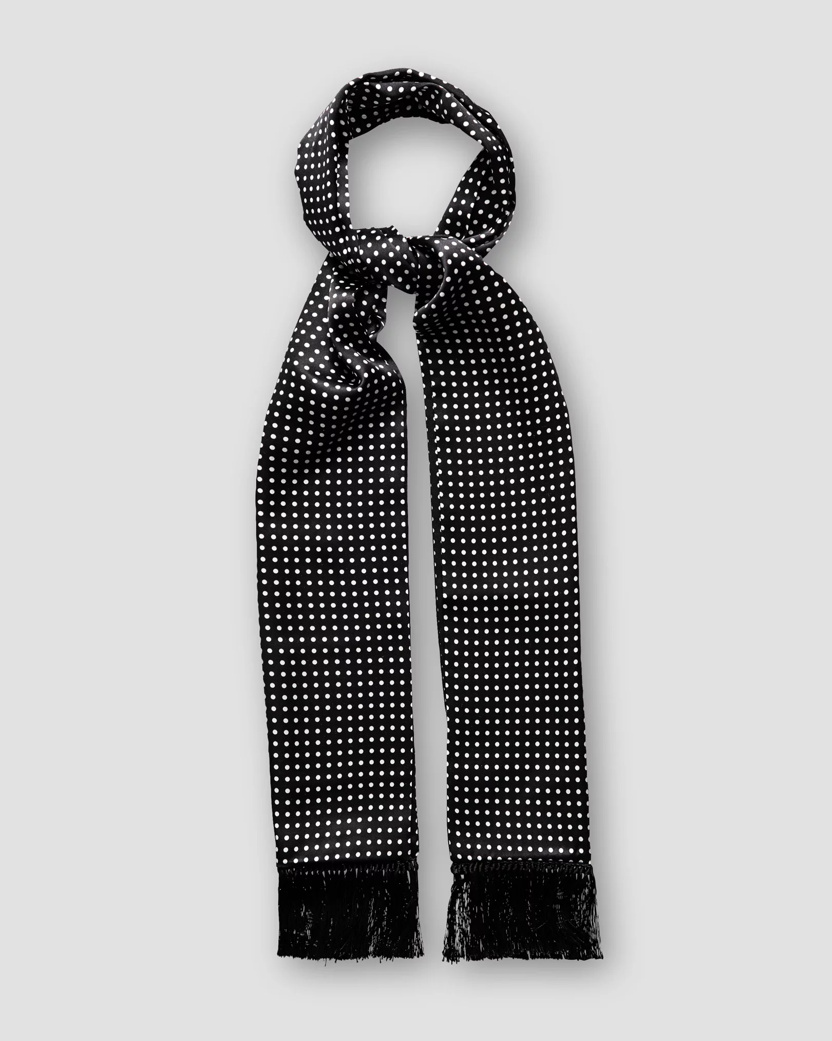 Eton - black polka dots silk scarf