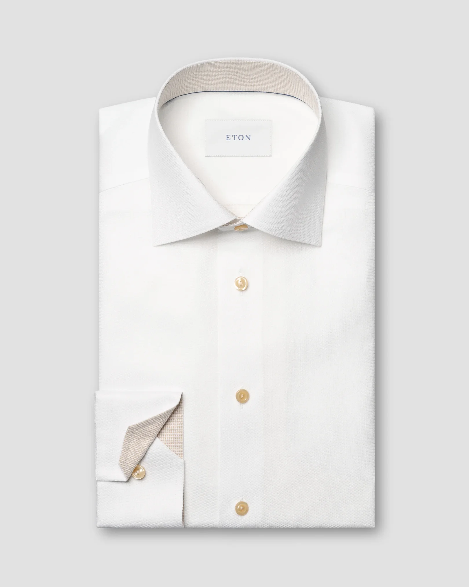 Eton - white semi solid effect shirt