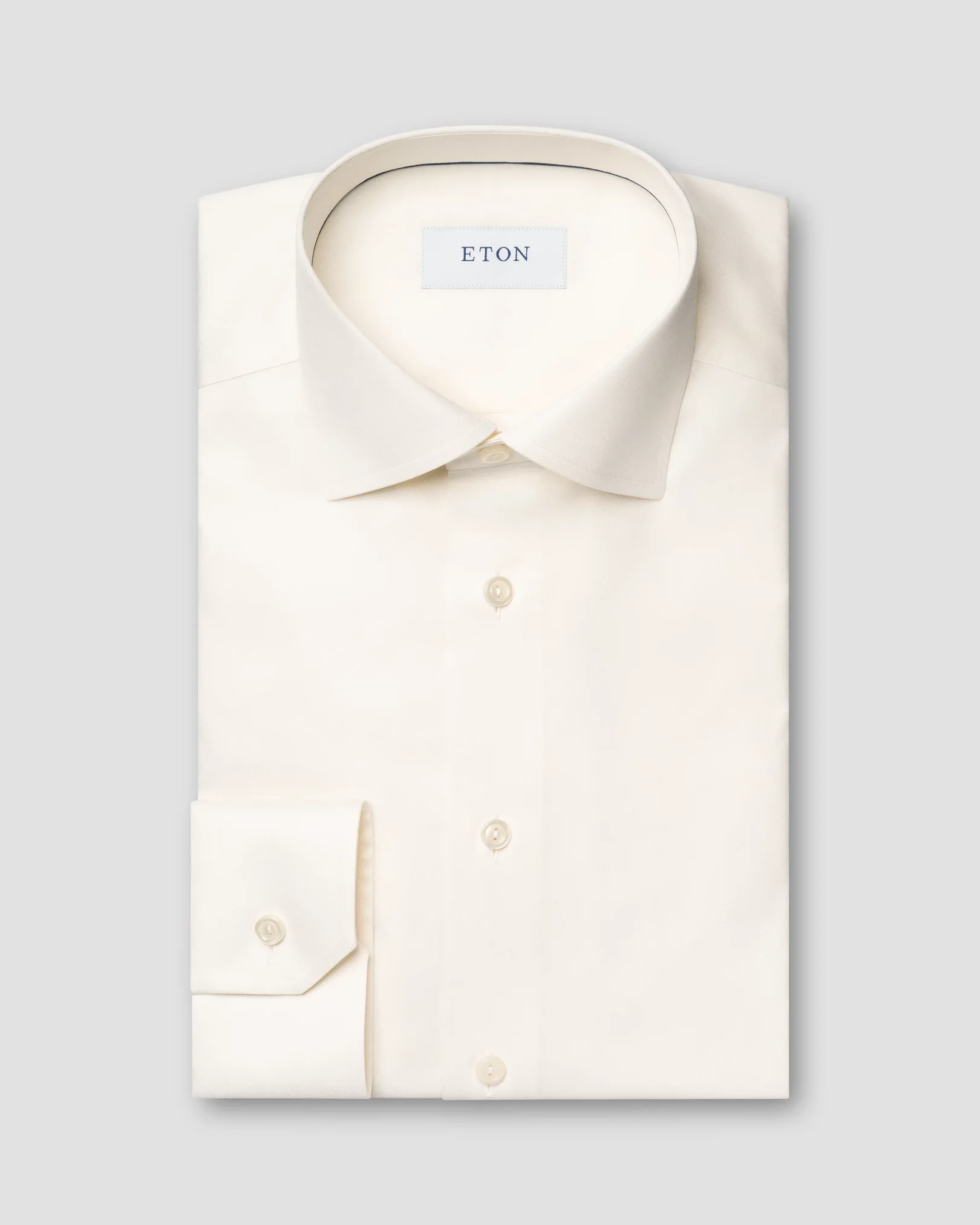 Eton - off white twill shirt