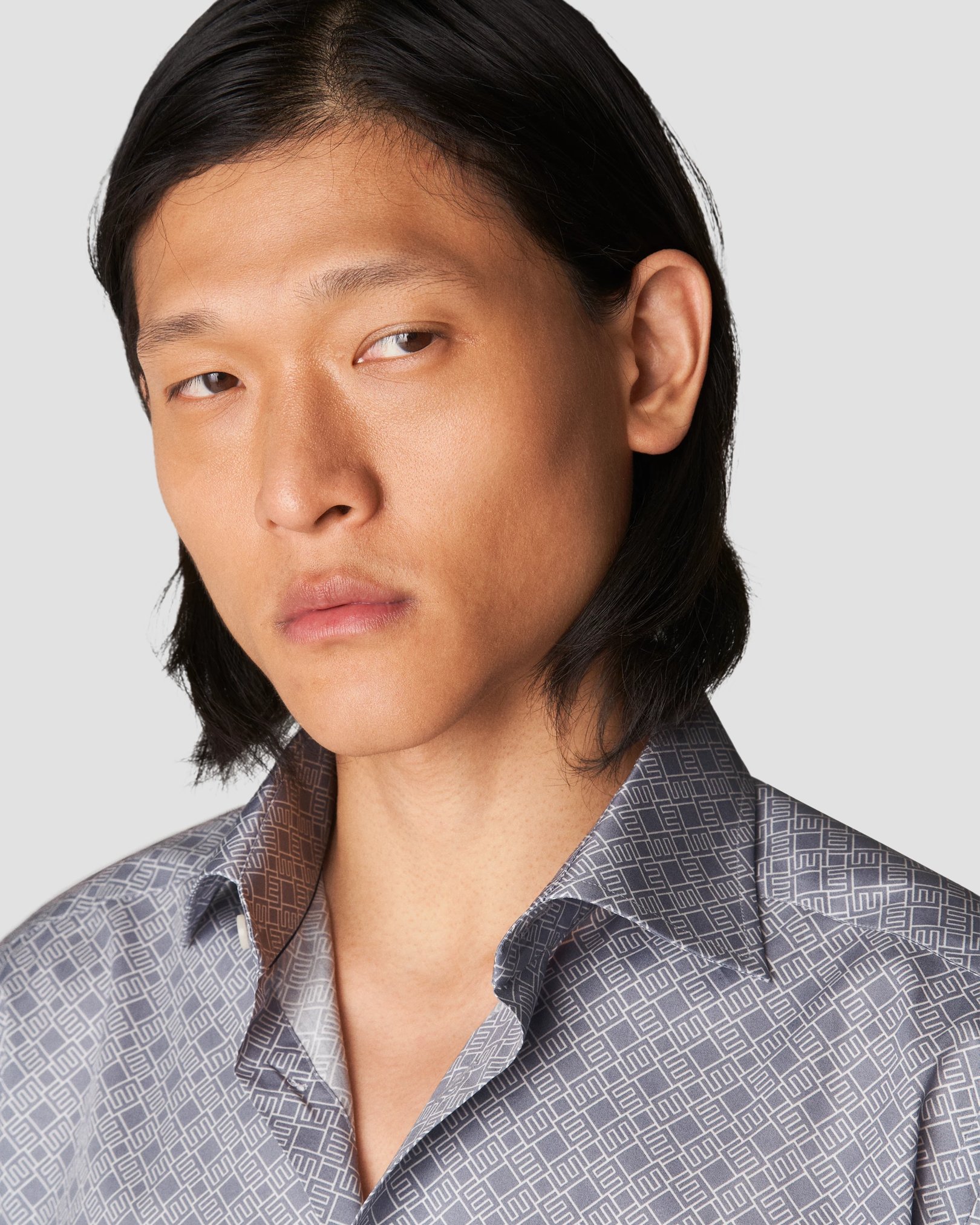 Eton - light blue fine twill cutaway