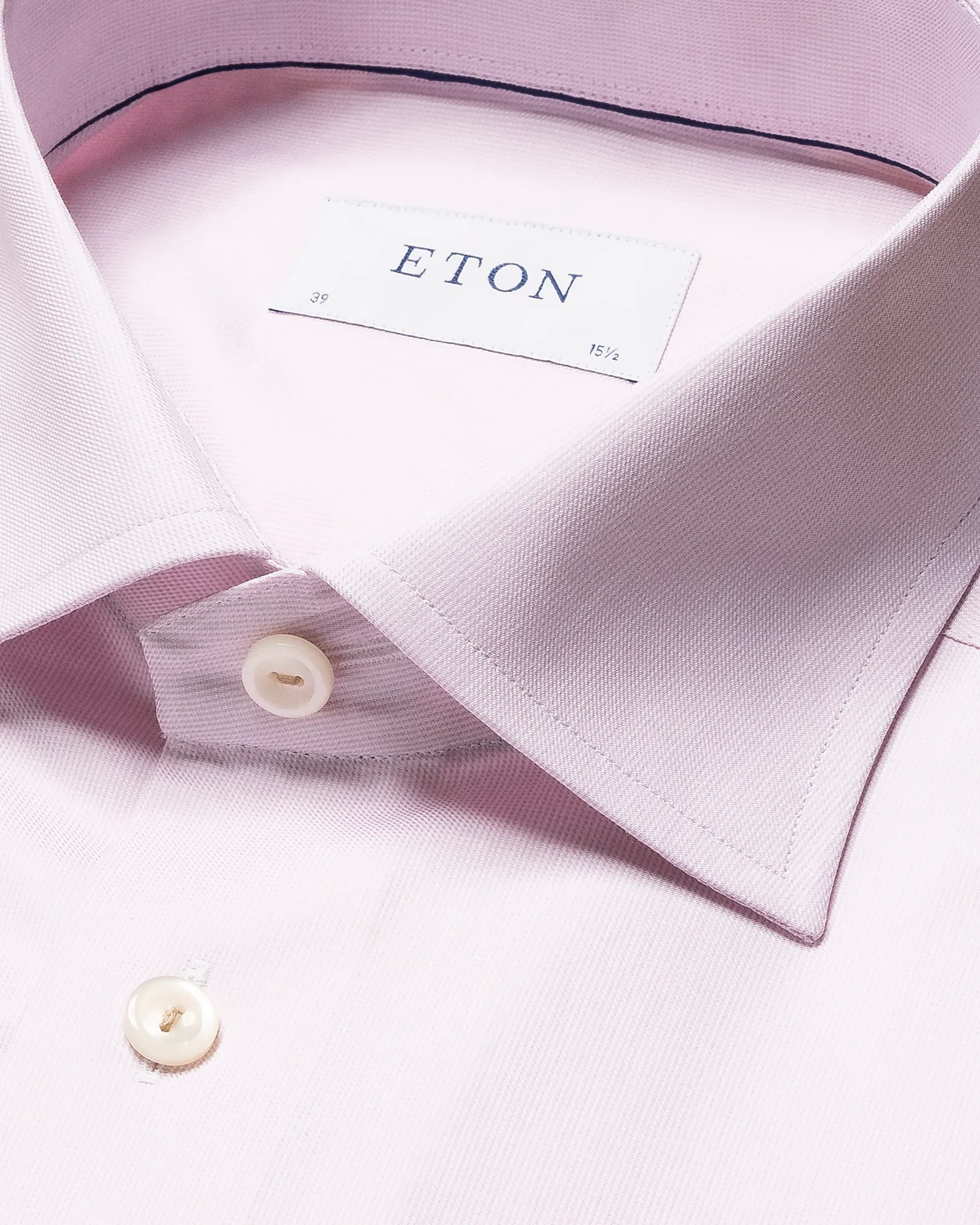 Eton - wrinkle free pink twill shirt