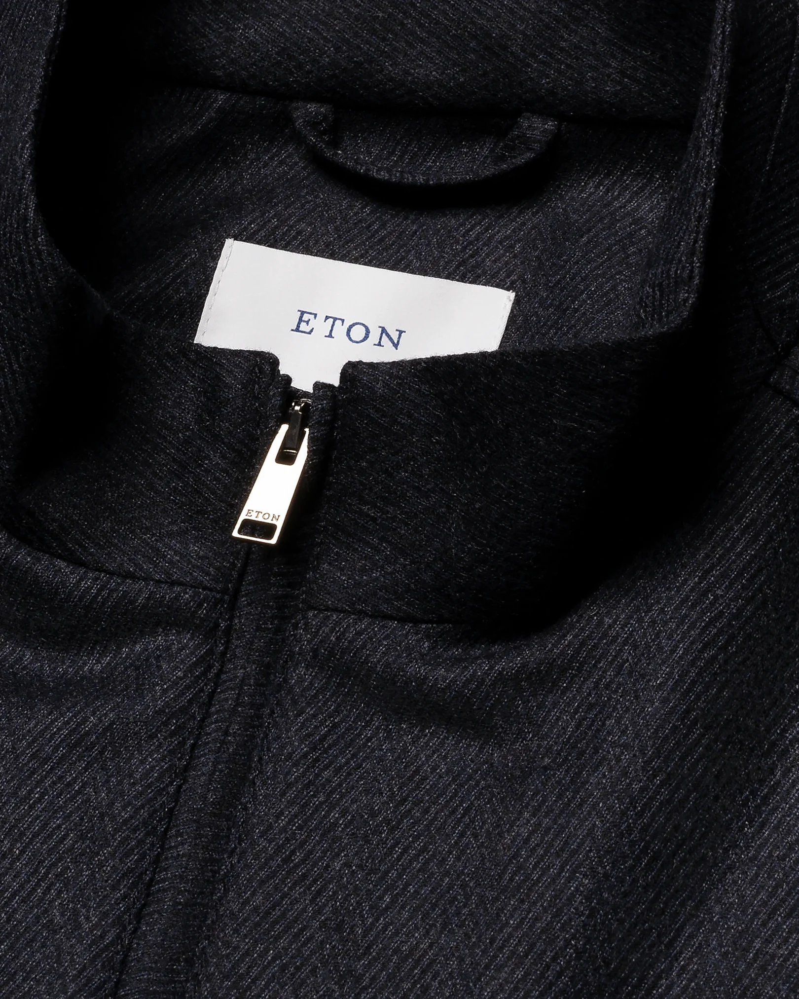 Eton - navy blue wool structure vest