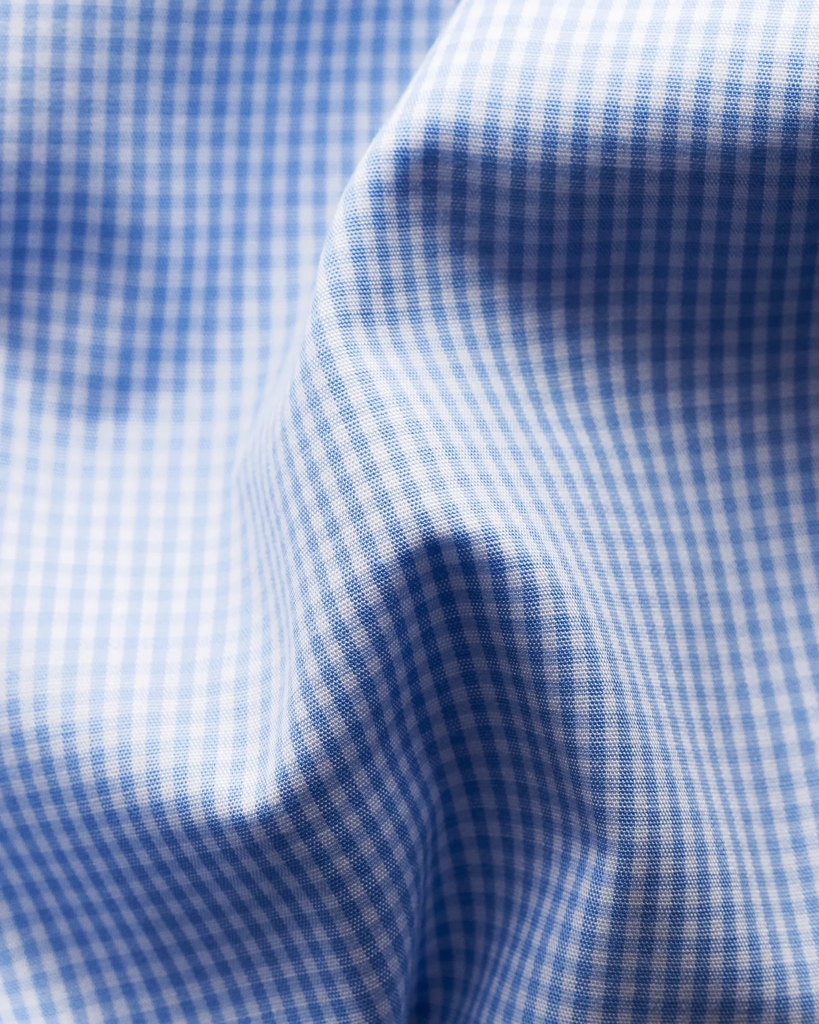 Eton - sky blue check poplin shirt