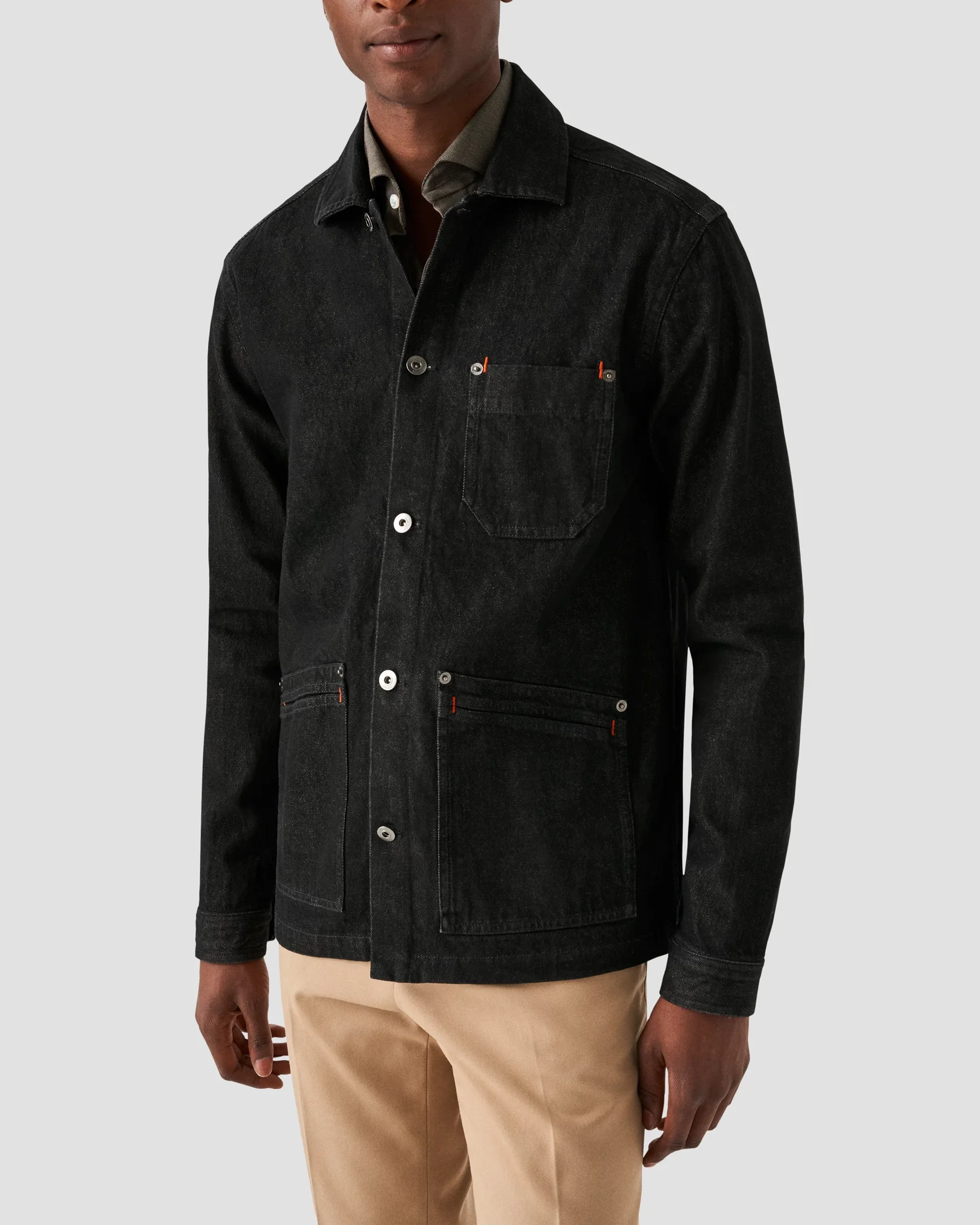 Eton - Svart denim overshirt