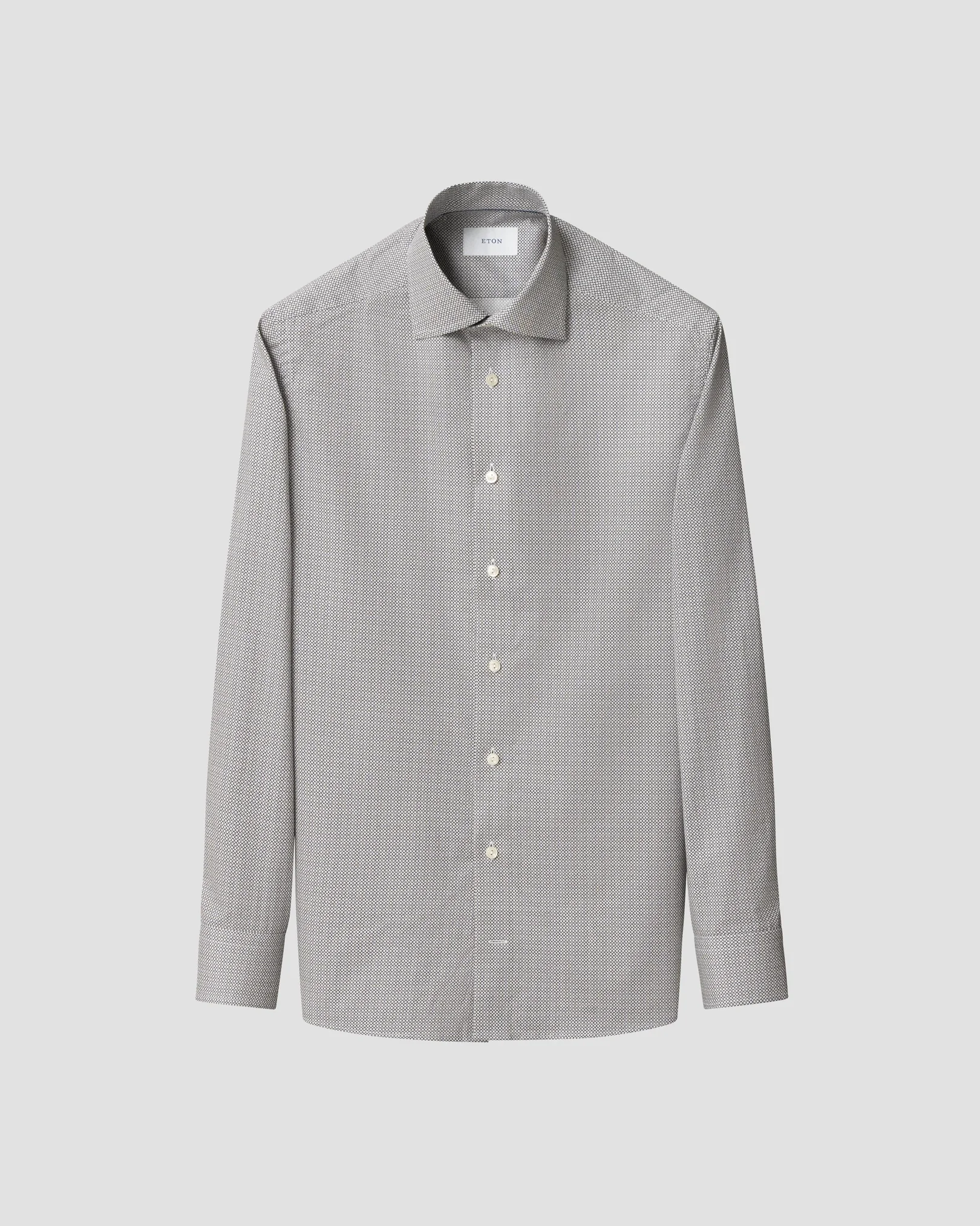 Eton - navy blue micro print signature twill shirt