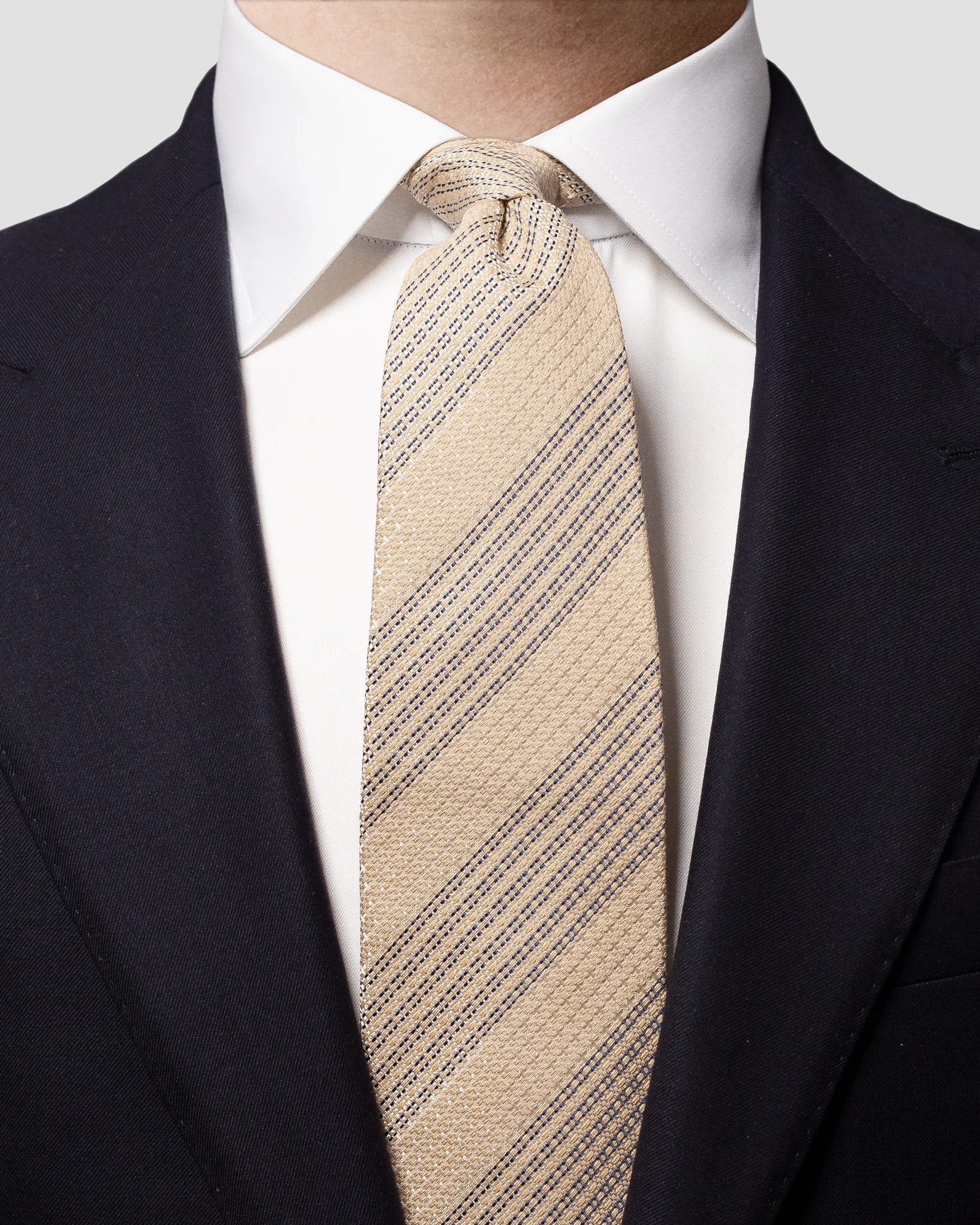 Eton - yellow silk blend tie
