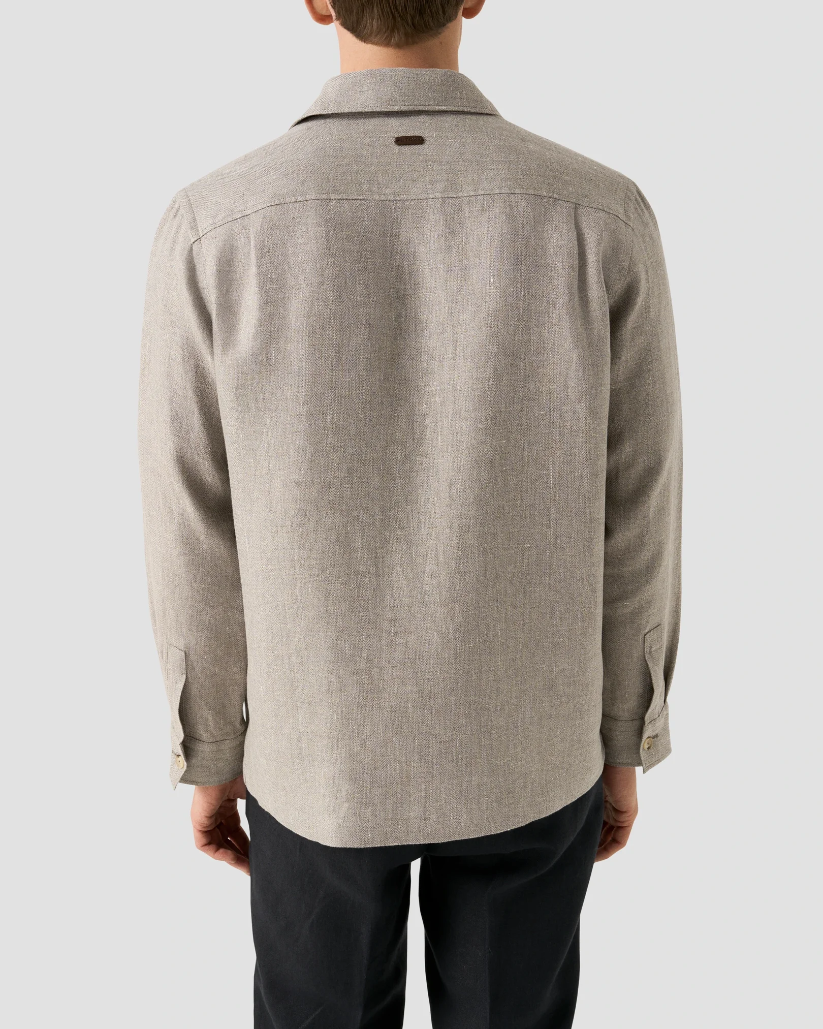 Eton - four pocket linen lyocell shirt jacket beige four pocket