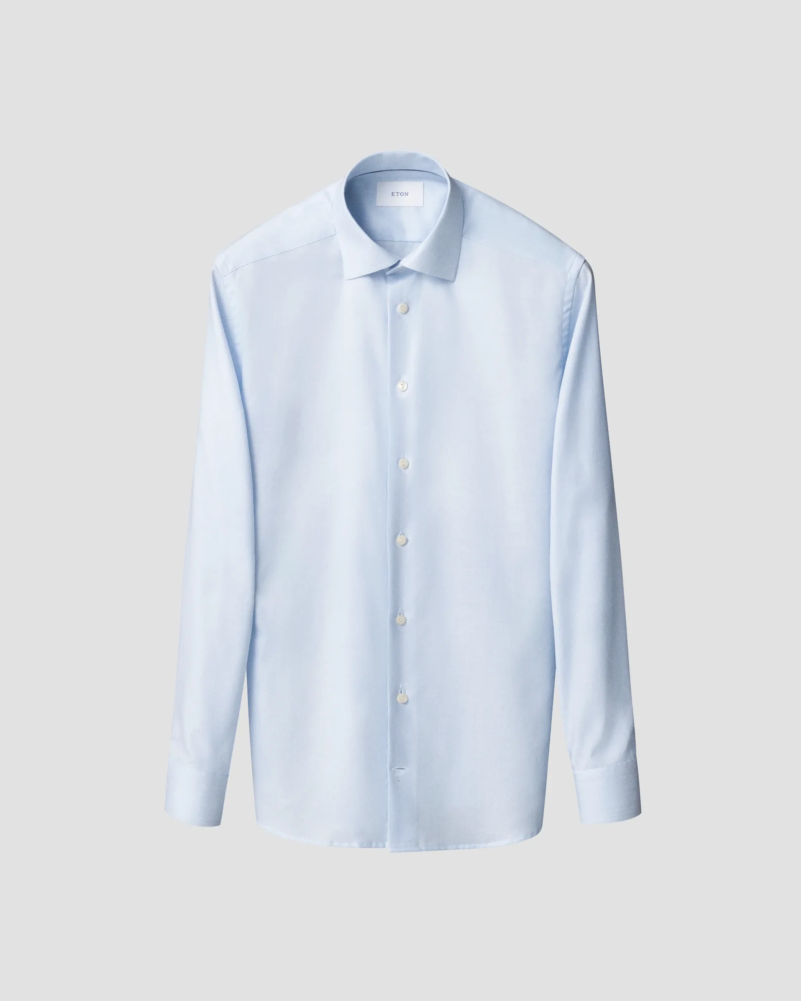 Eton - light blue twill cutaway collar