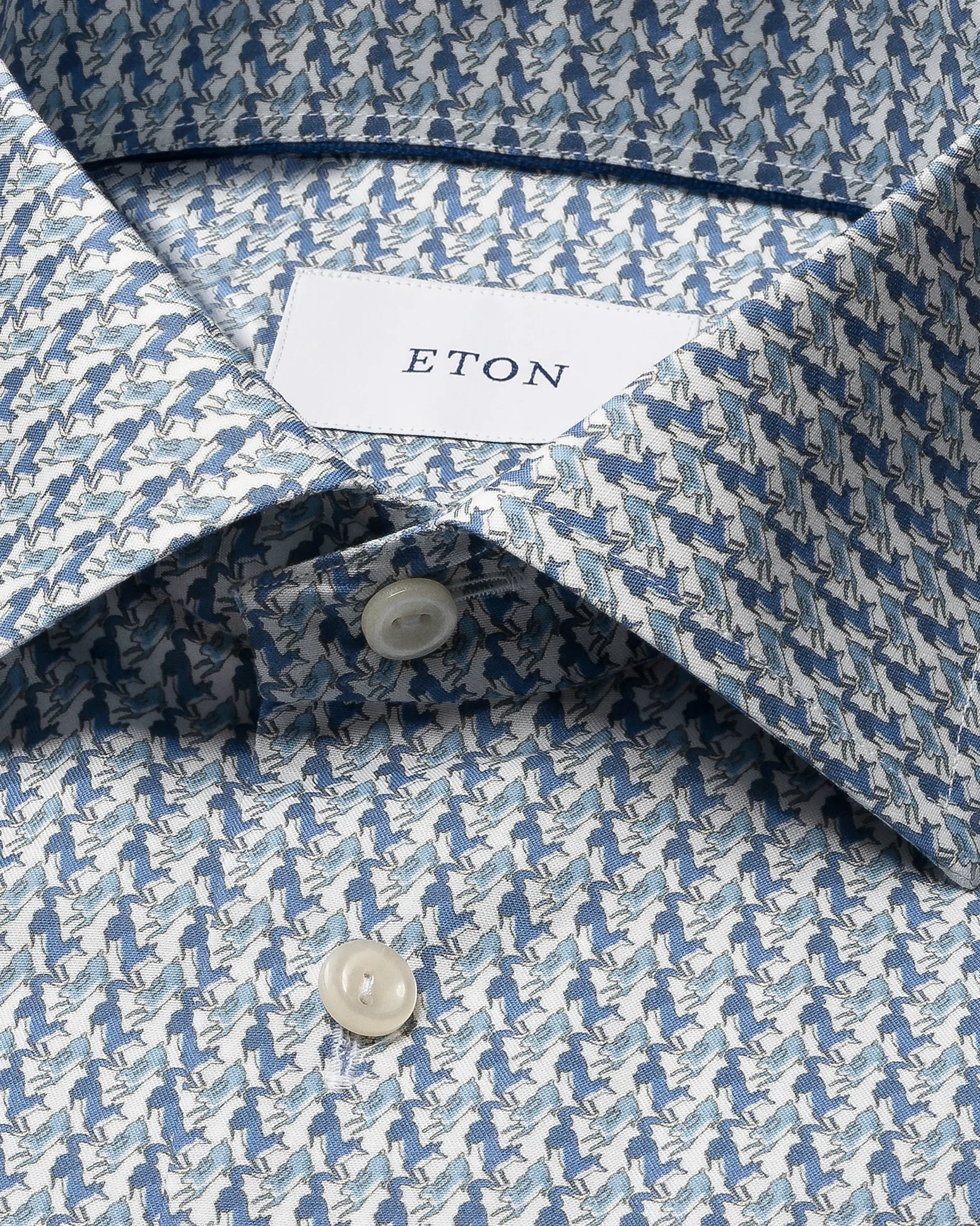 Eton - micro motif print shirt