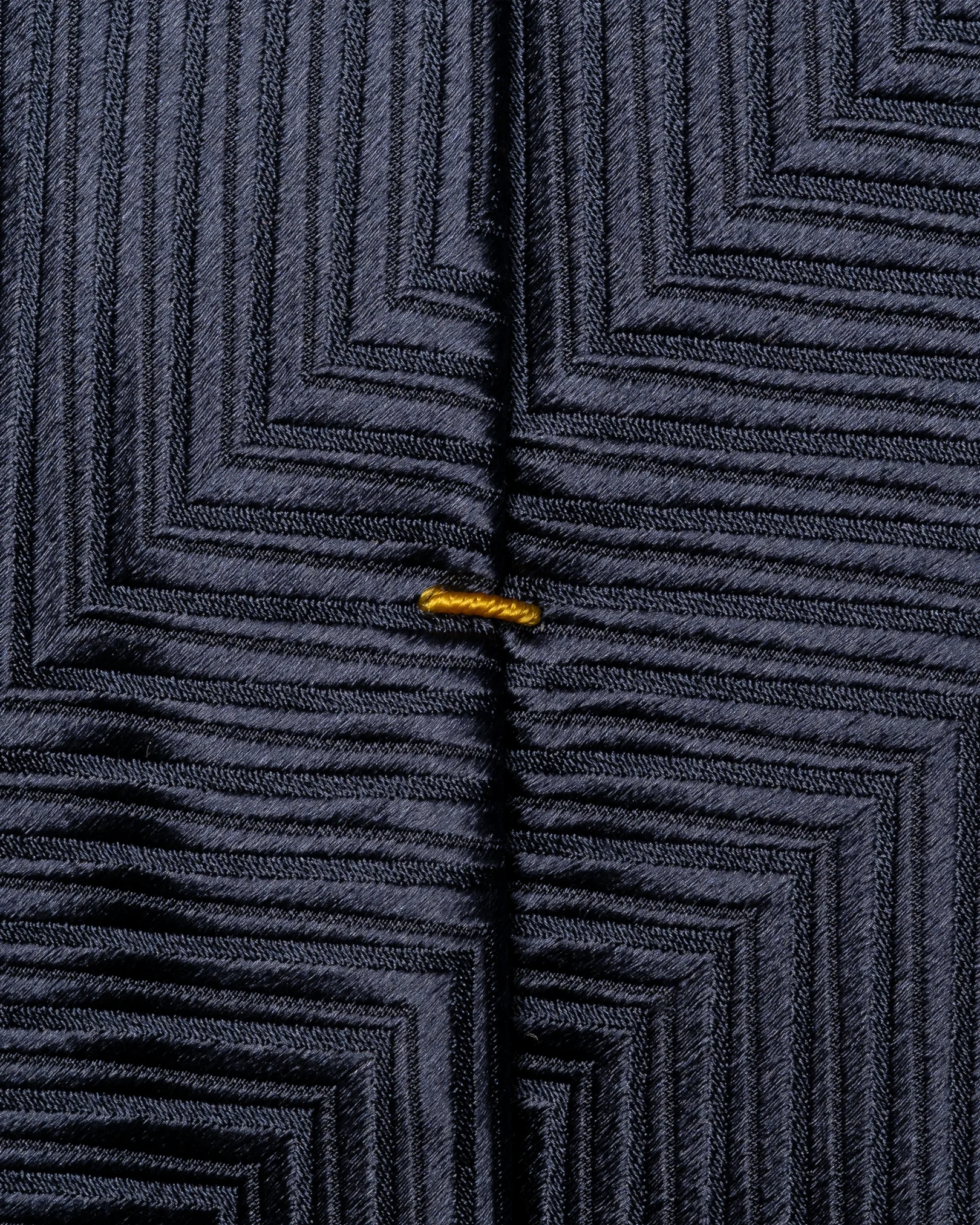 Eton - navy blue herringbone woven silk tie