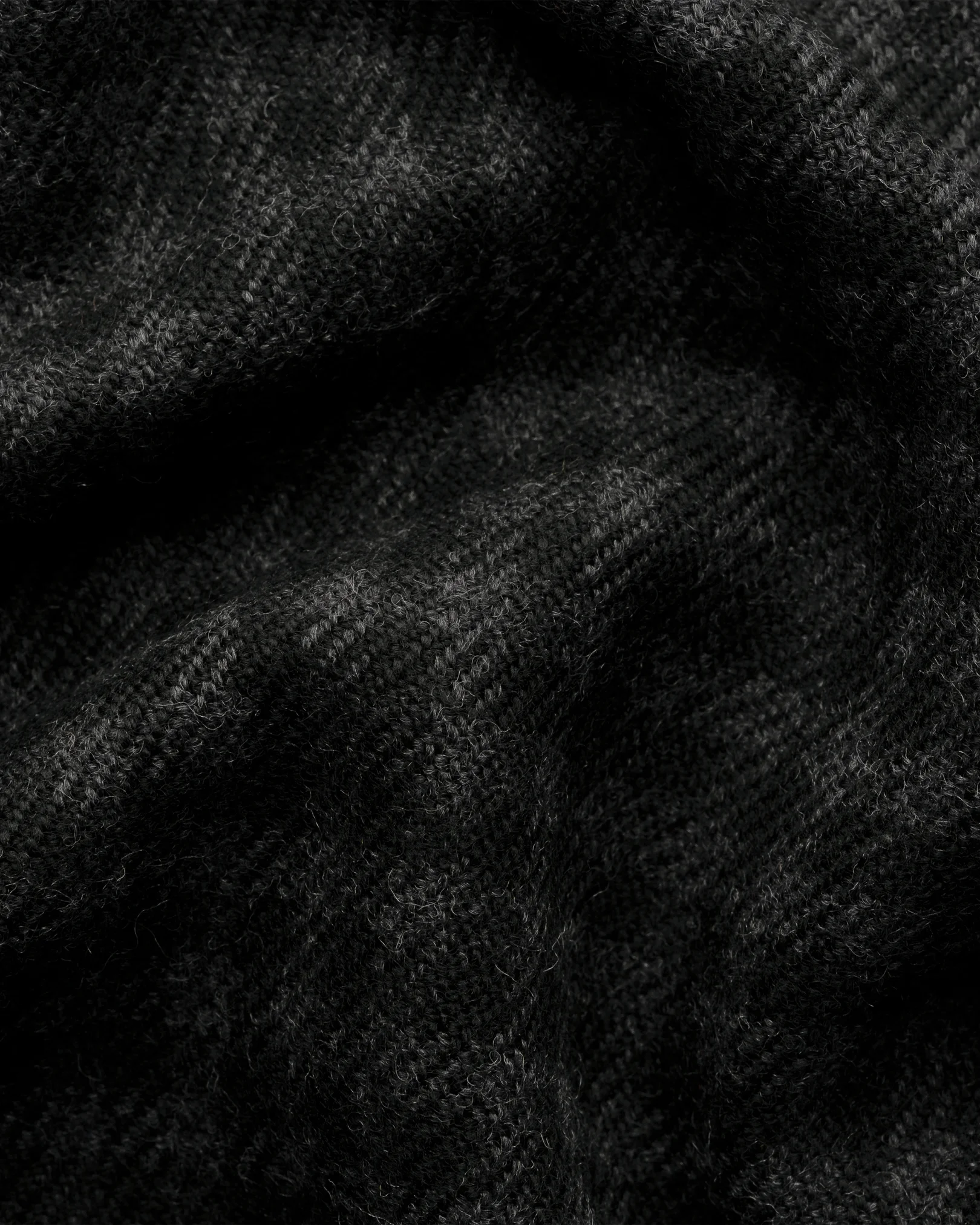 Eton - black check merino wool scarf