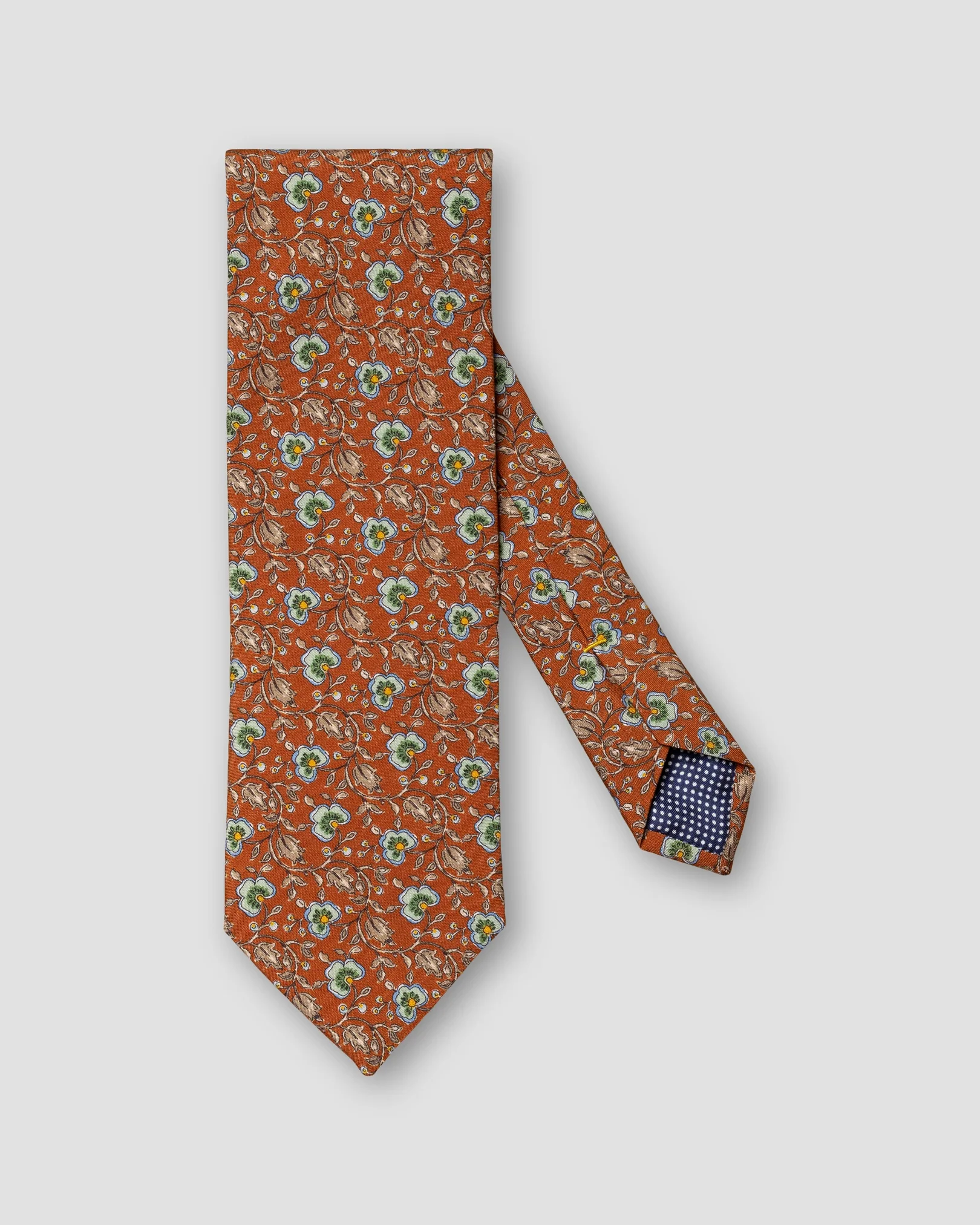 Eton - orange floral silk tie