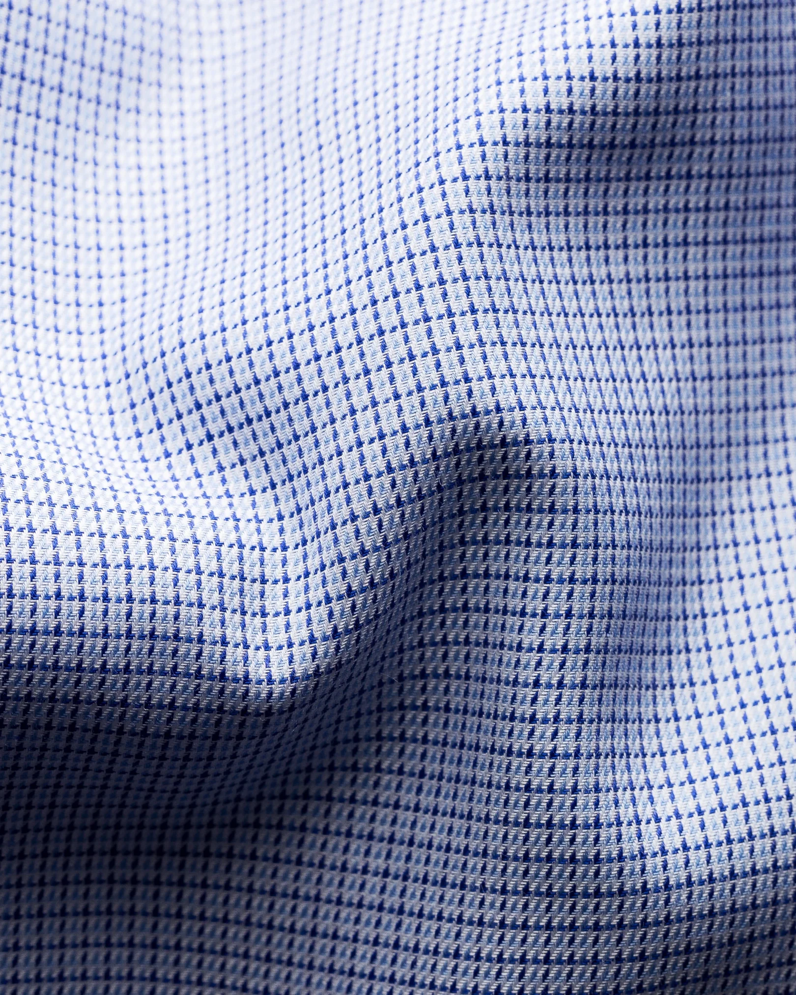 Eton - blue cotton lyocell stretch shirt