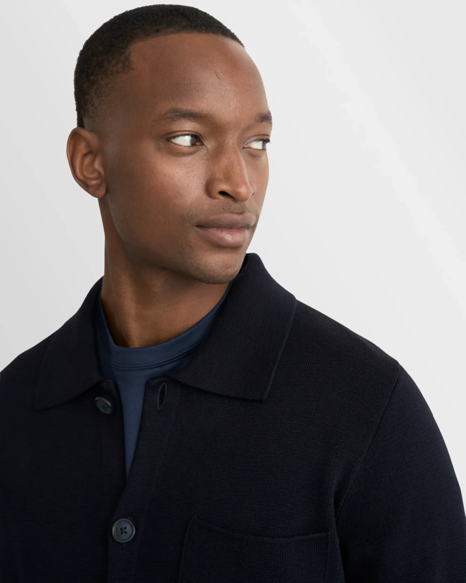 Eton - merino milano knit overshirt
