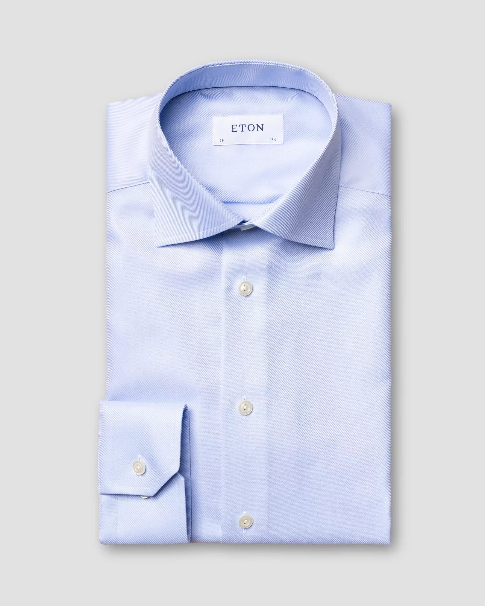 Light Blue Textured Twill Shirt