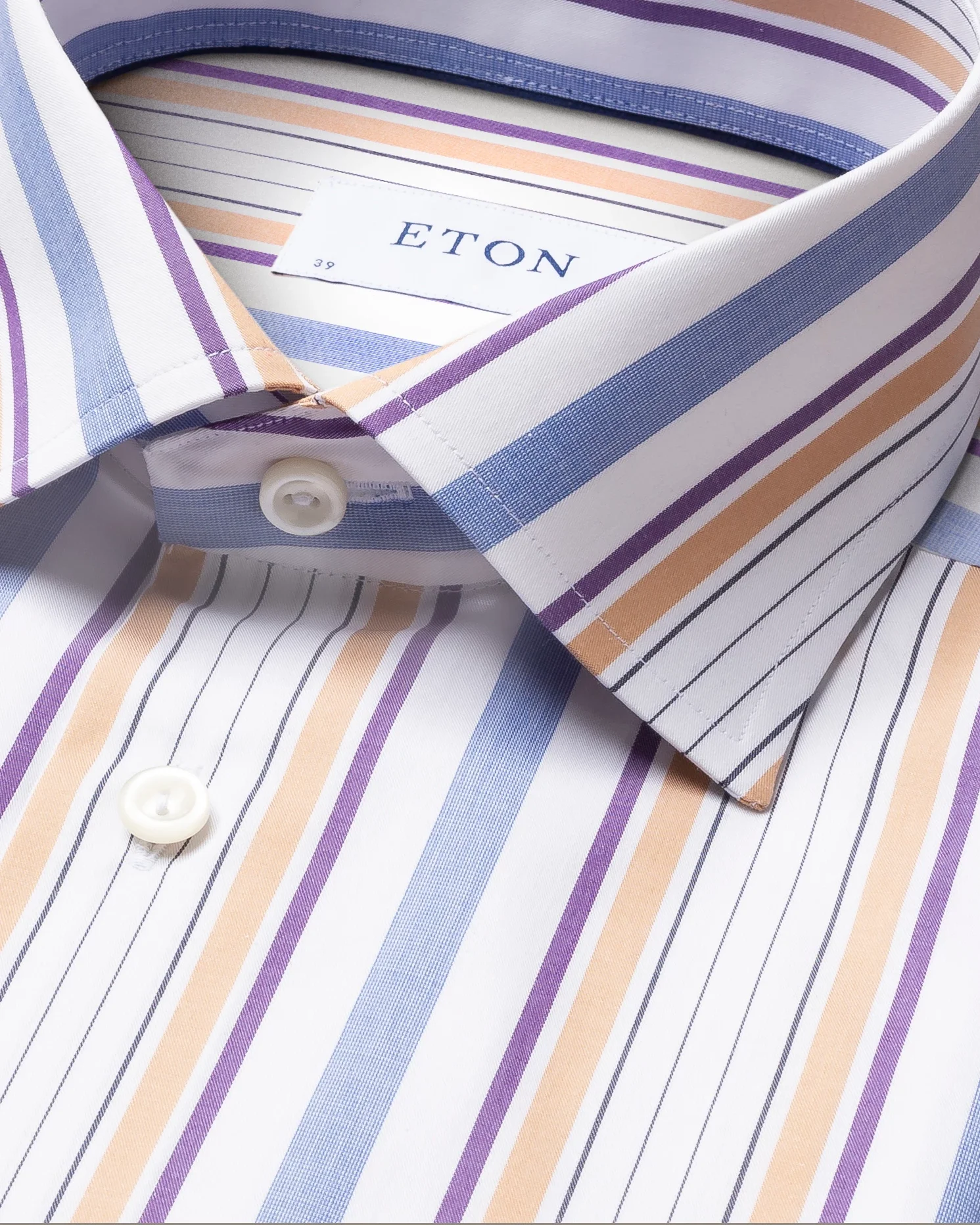 Eton - multi colored striped twill shirt