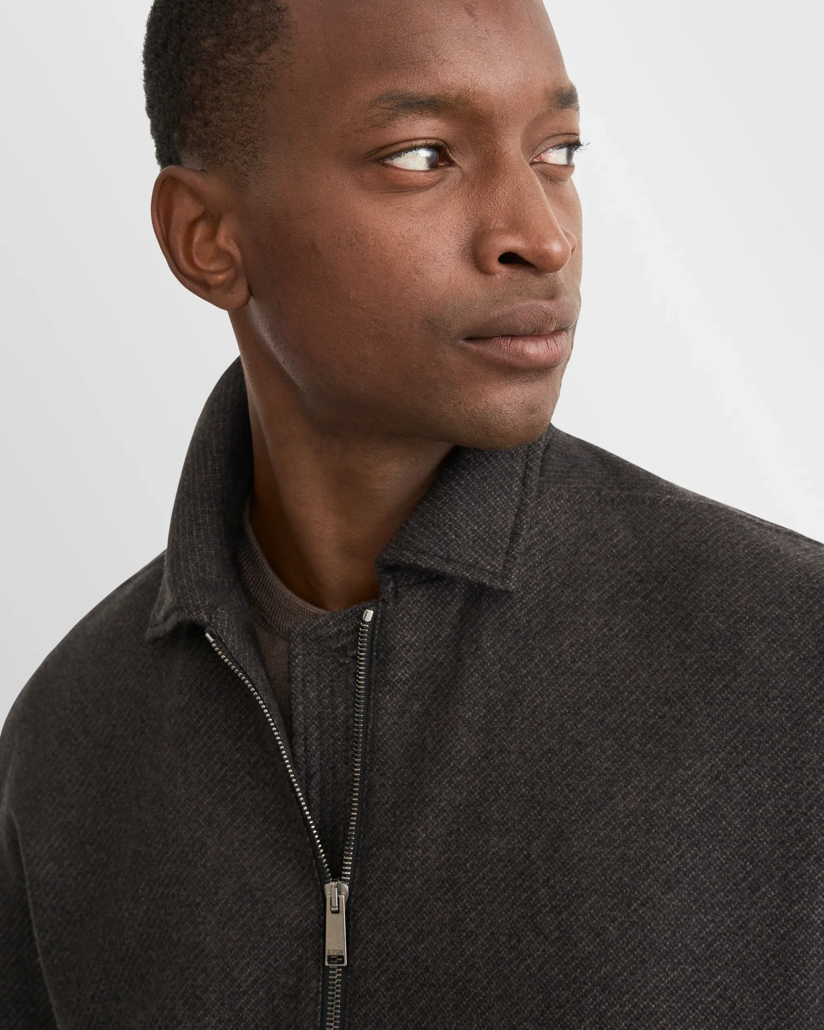 Eton - wool cashmere harrington jacket