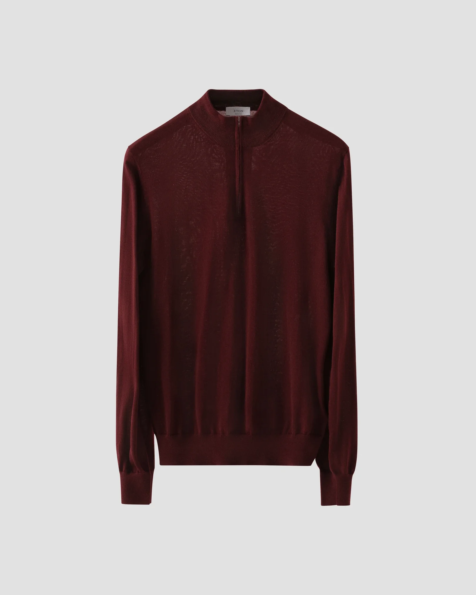 Eton - dark red knitted merino