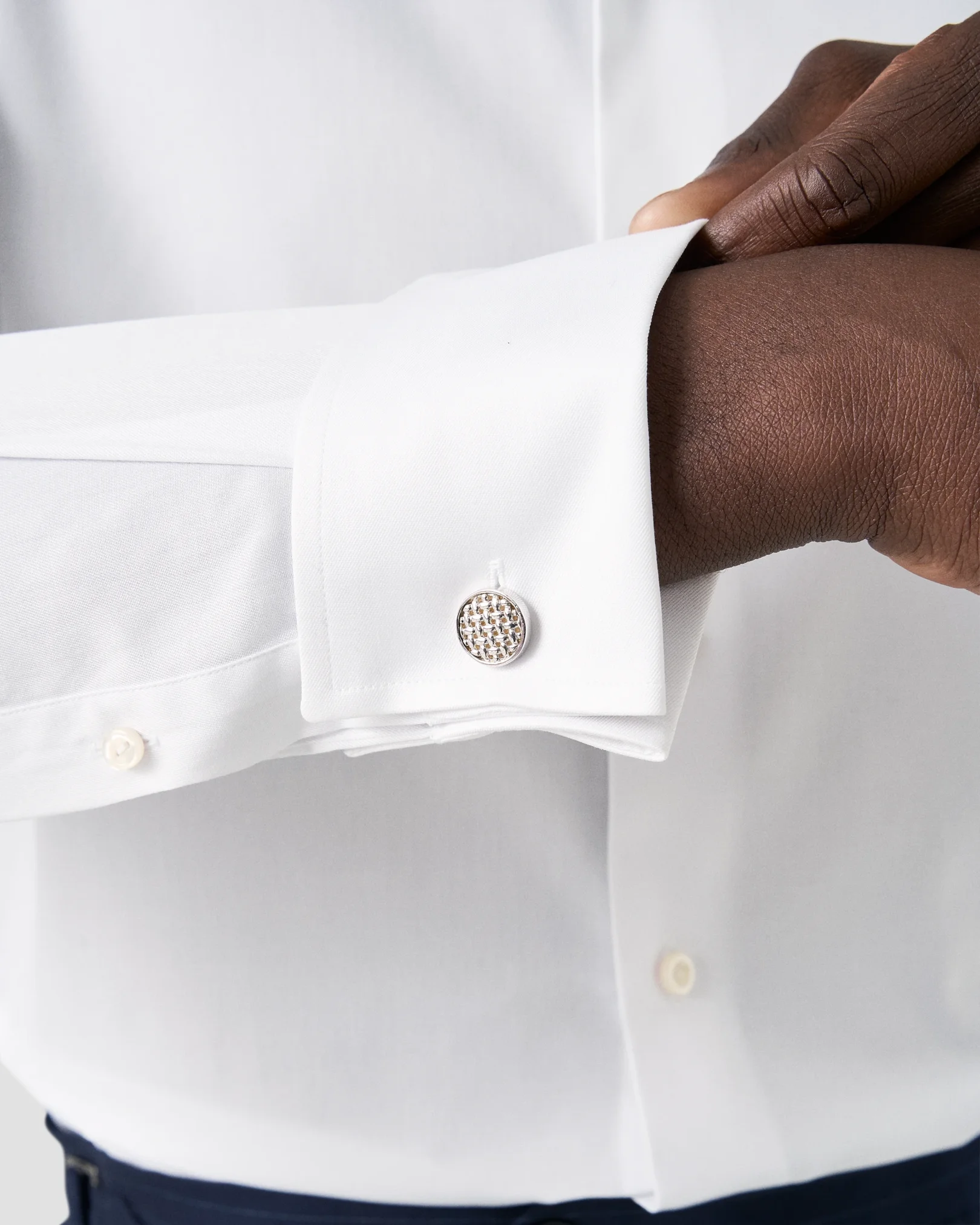 Eton - White Signature Twill Shirt – French Cuffs