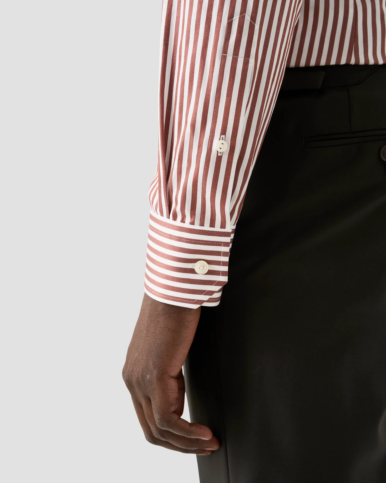 Eton - red bengal striped signature twill shirt