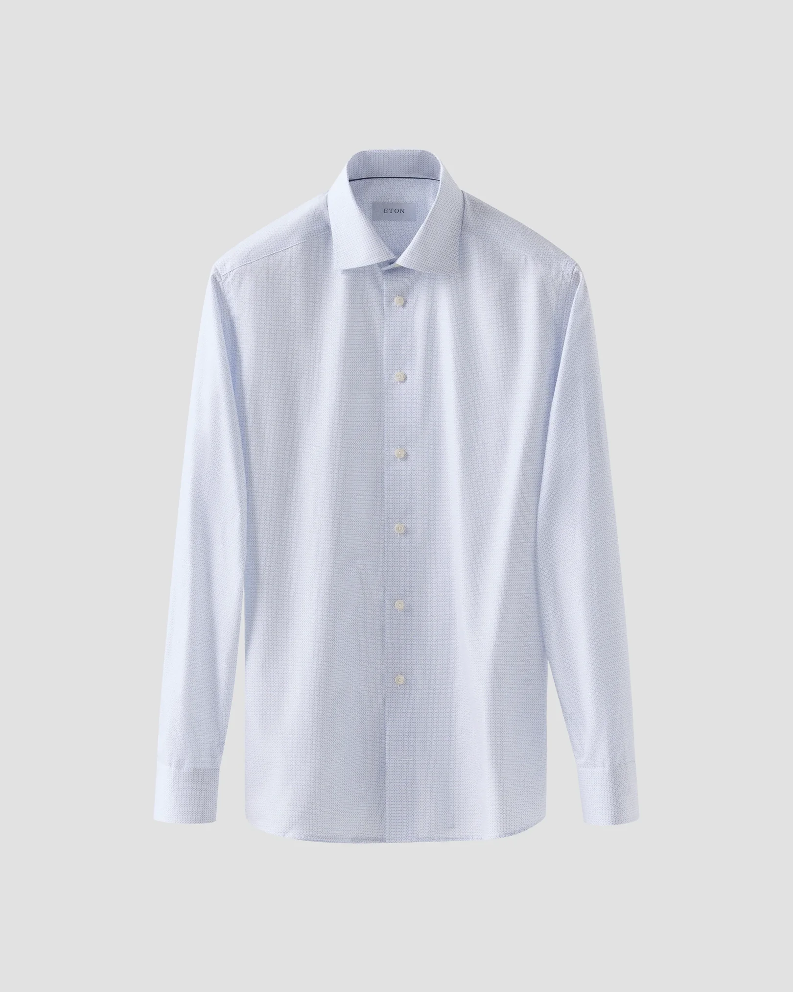 Eton - Light Blue Micro Print Poplin Shirt