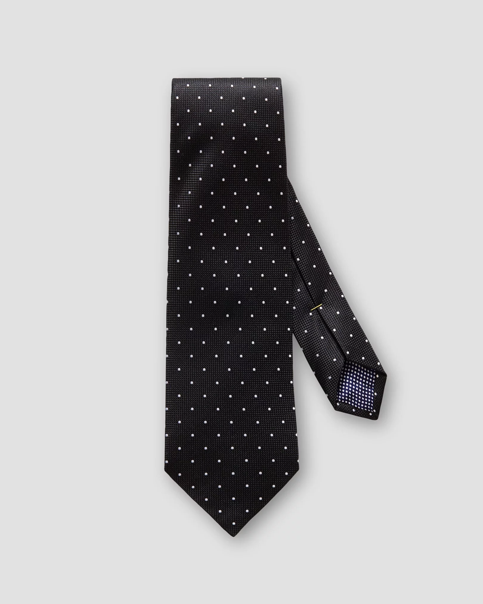 Eton - black polka dot silk tie