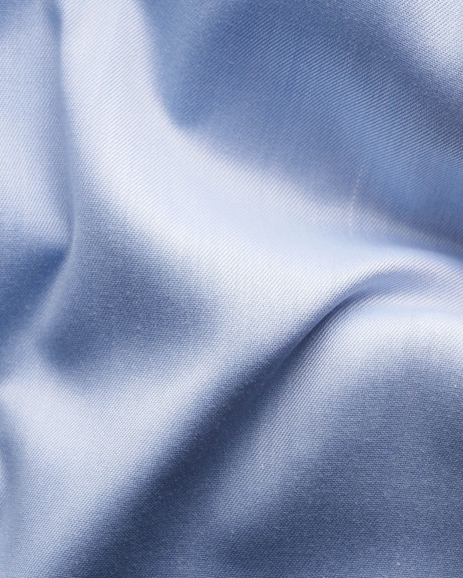 Eton - light blue navy details signature twill shirt