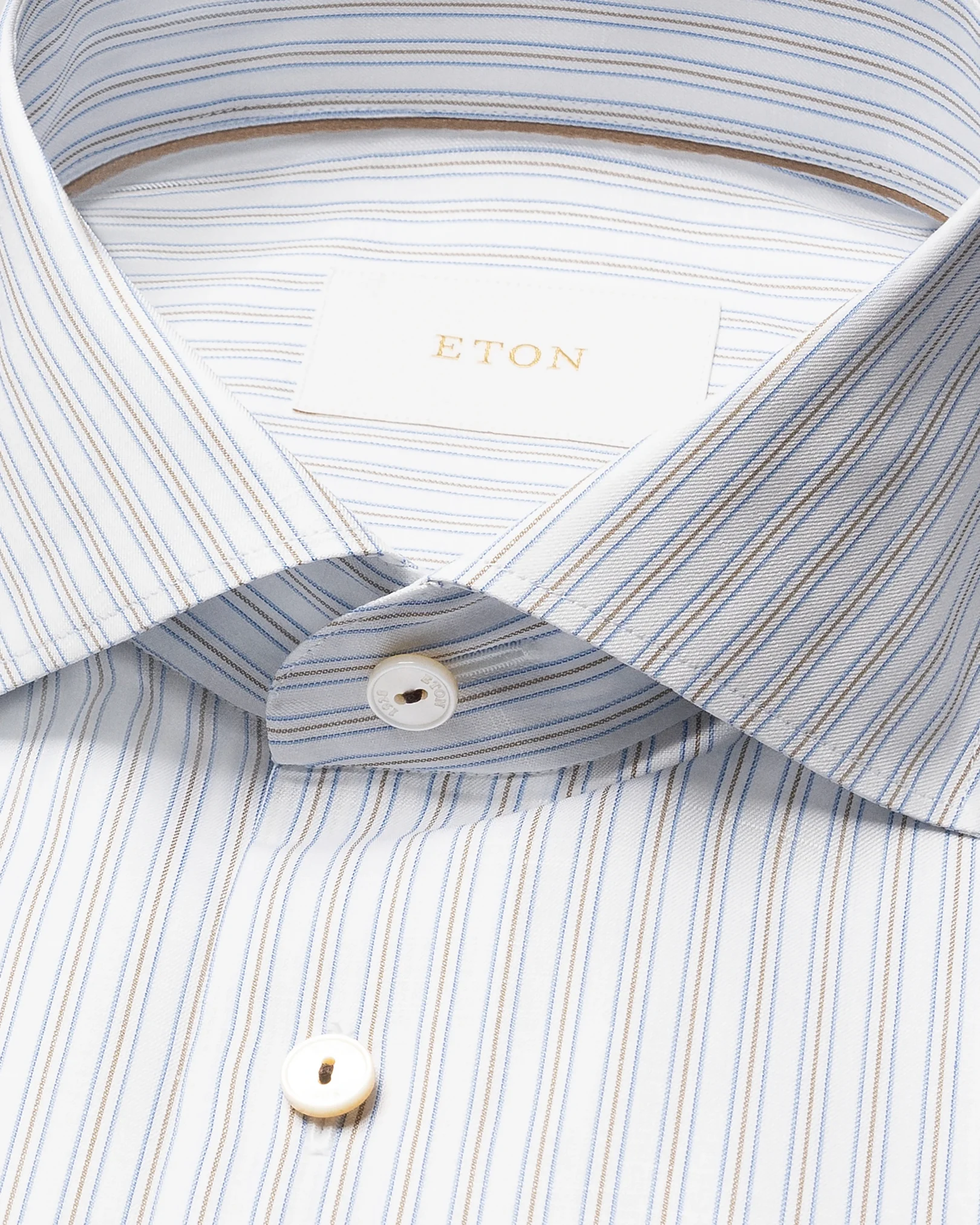 Eton - striped cotton linen shirt