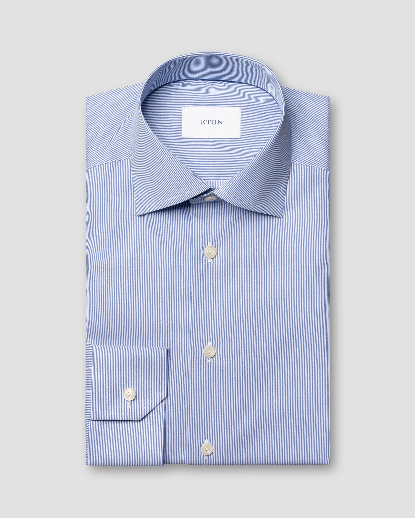 Eton - striped twill shirt s1