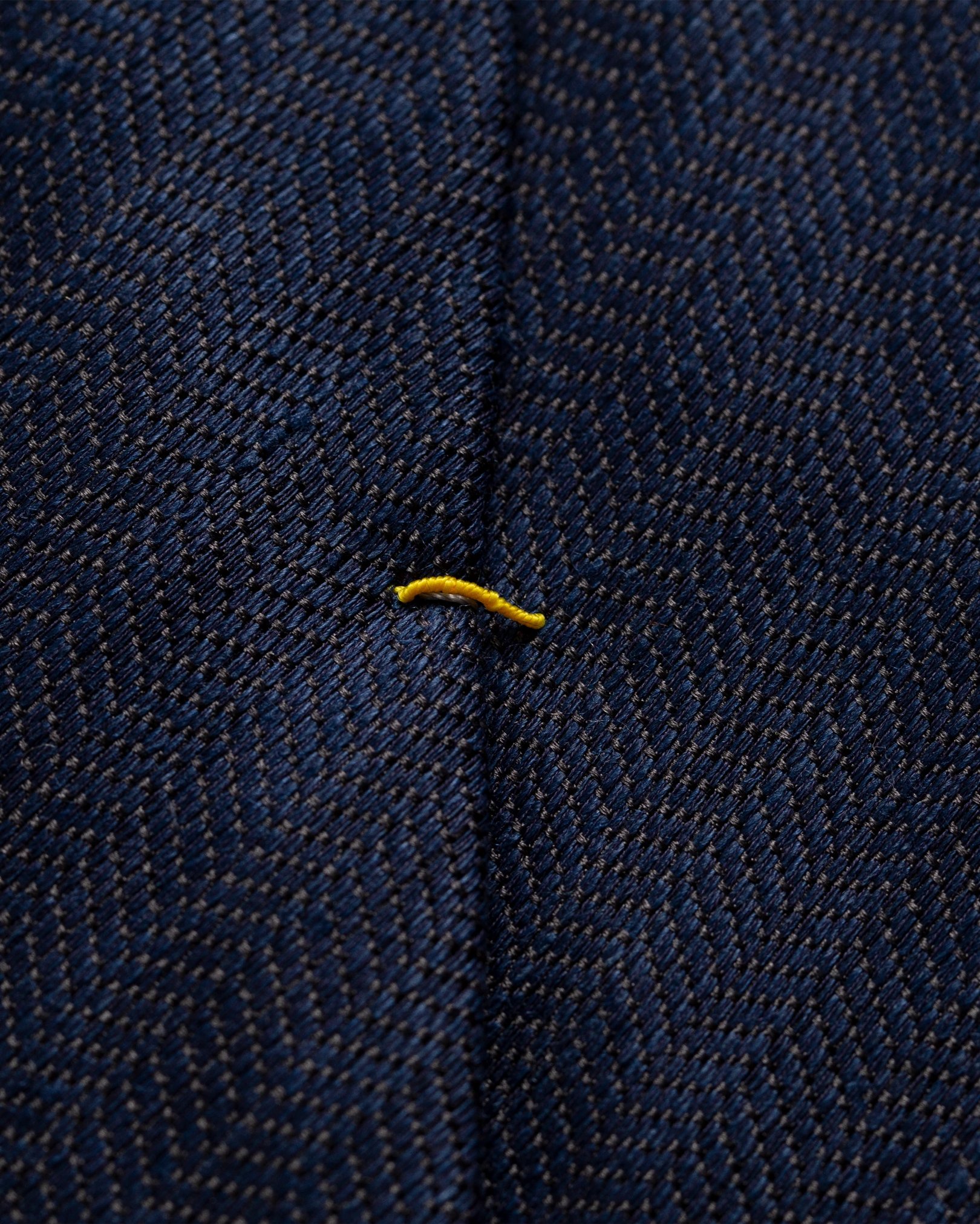 Eton - navy cotton linen silk tie