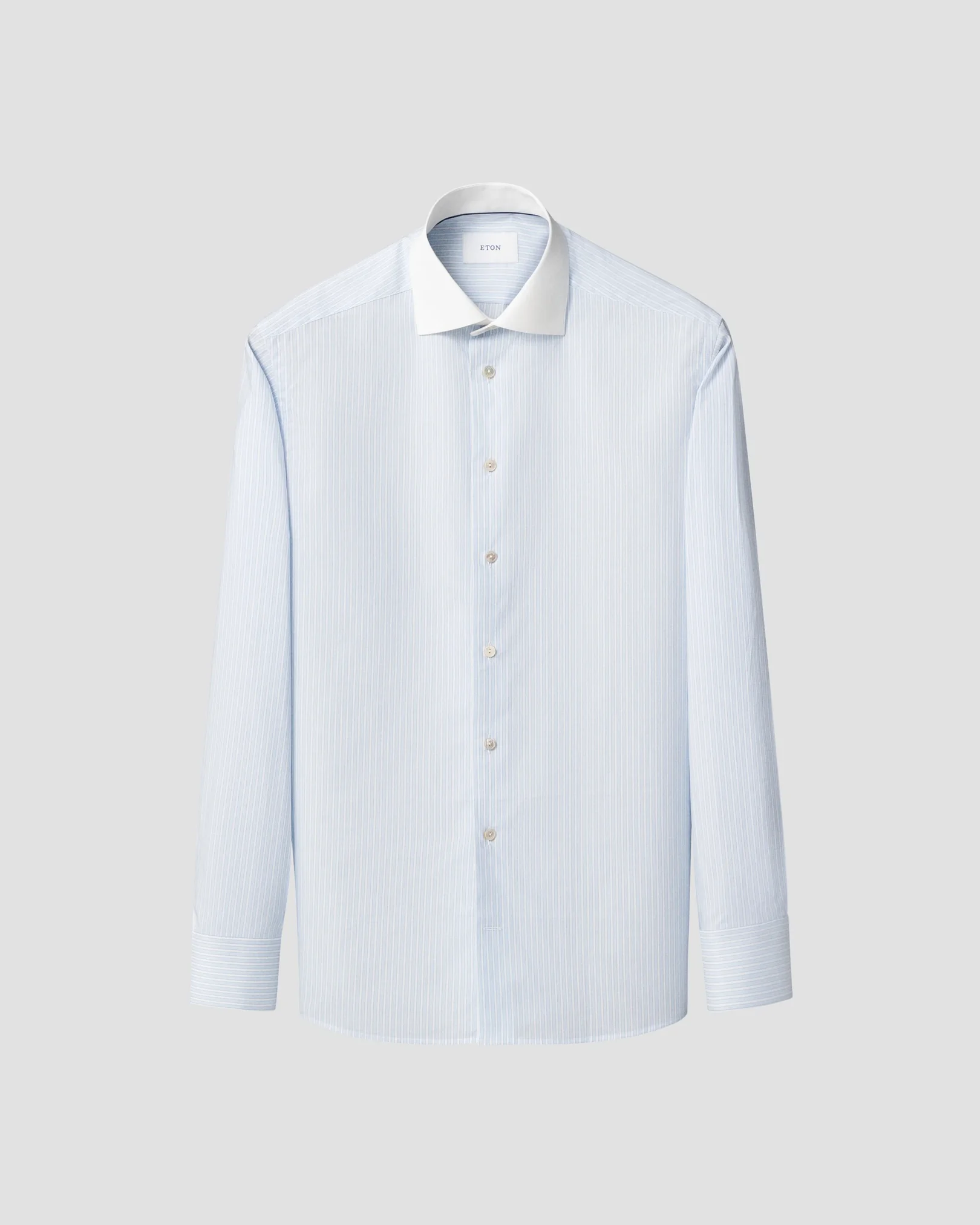 Eton - light blue white collar supima 120 shirt