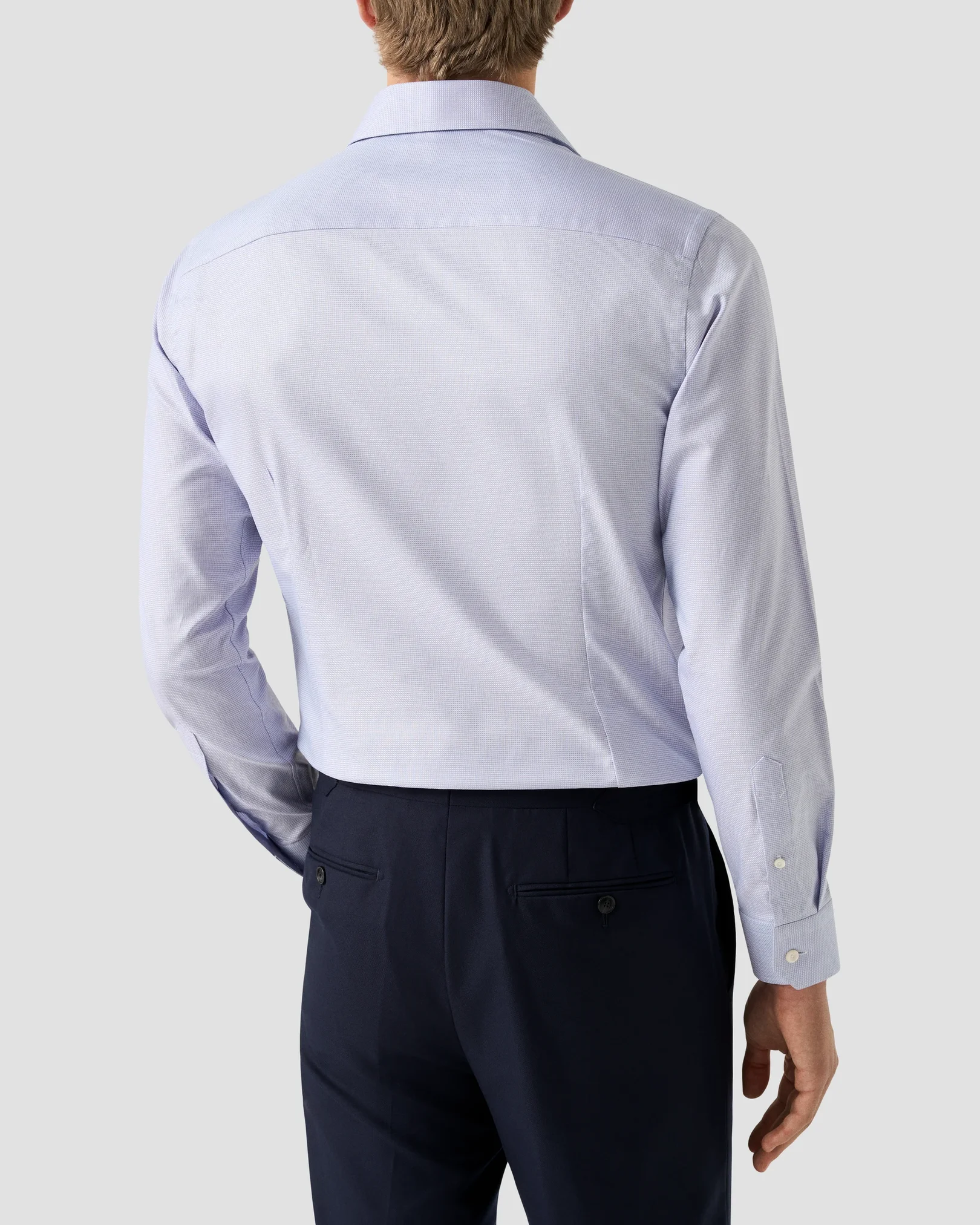 Eton - light purple semi solid dobby shirt 263