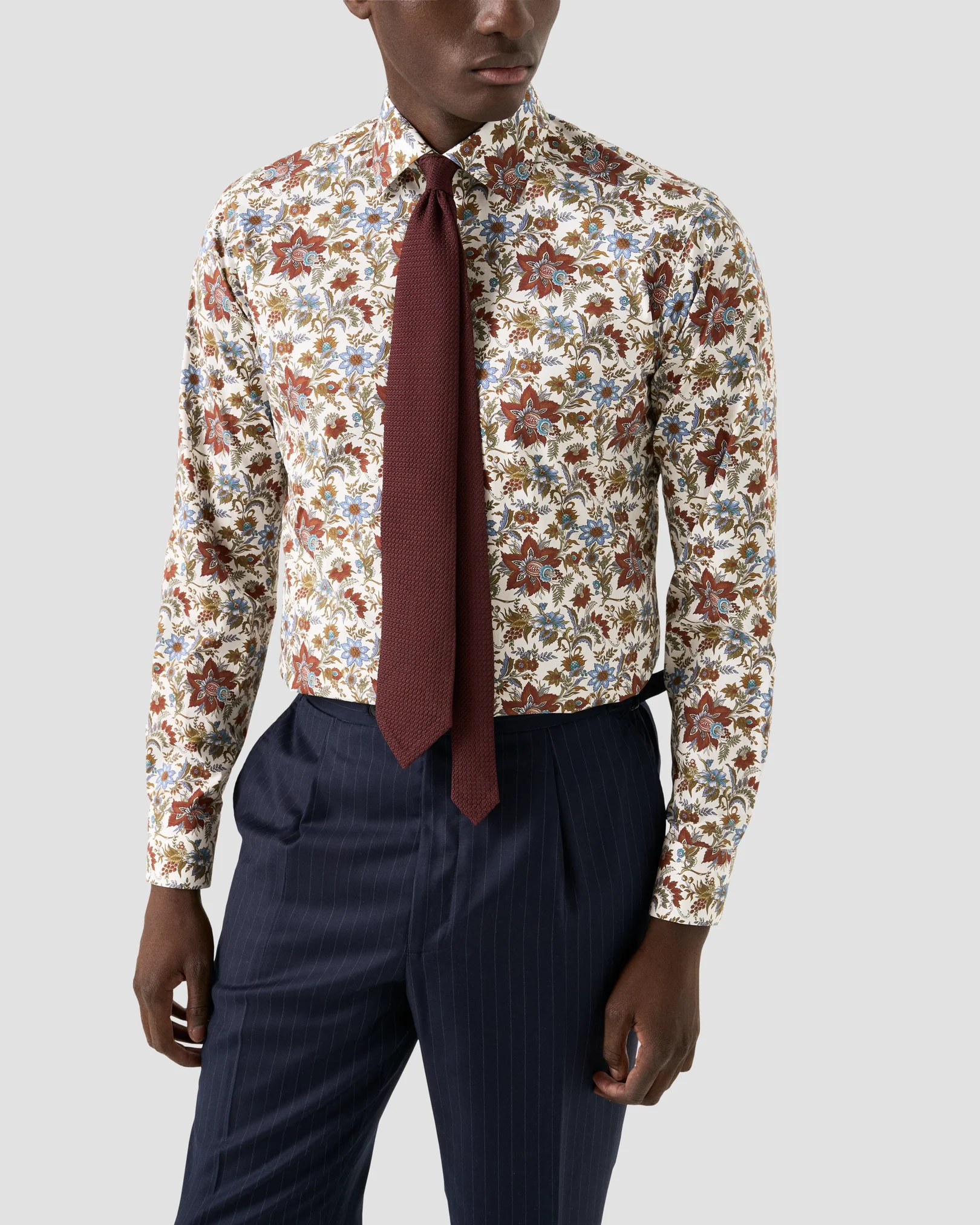 Eton - floral print signature twill shirt 256