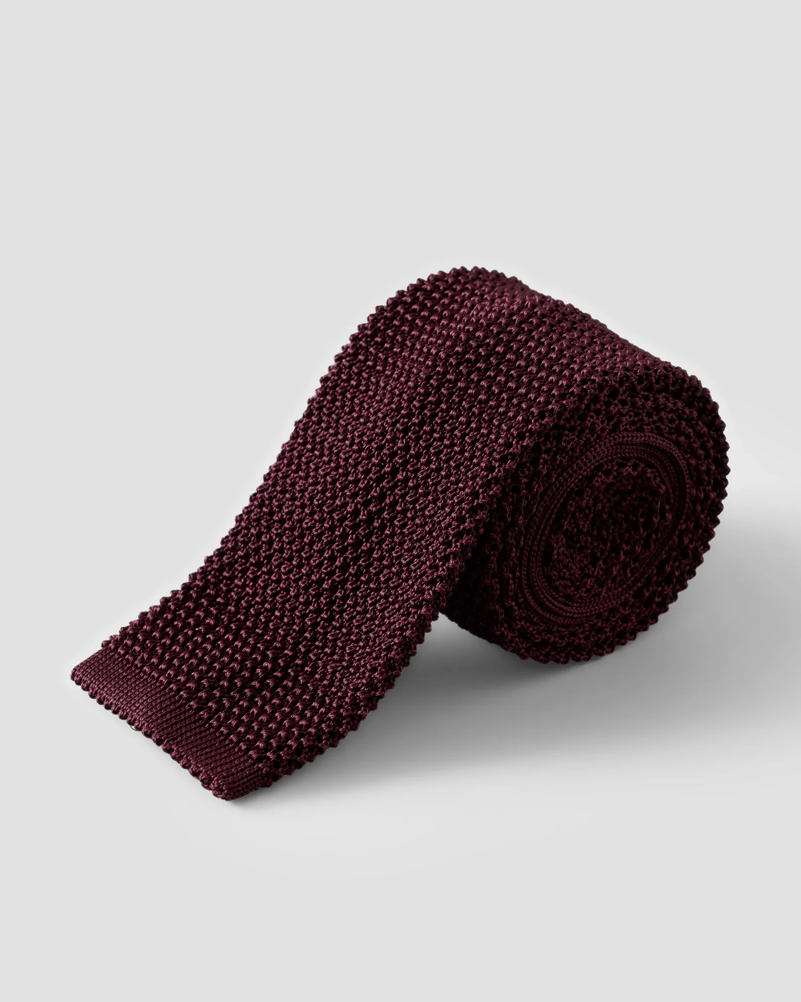 Eton - silk knit tie dark red silk knit tie