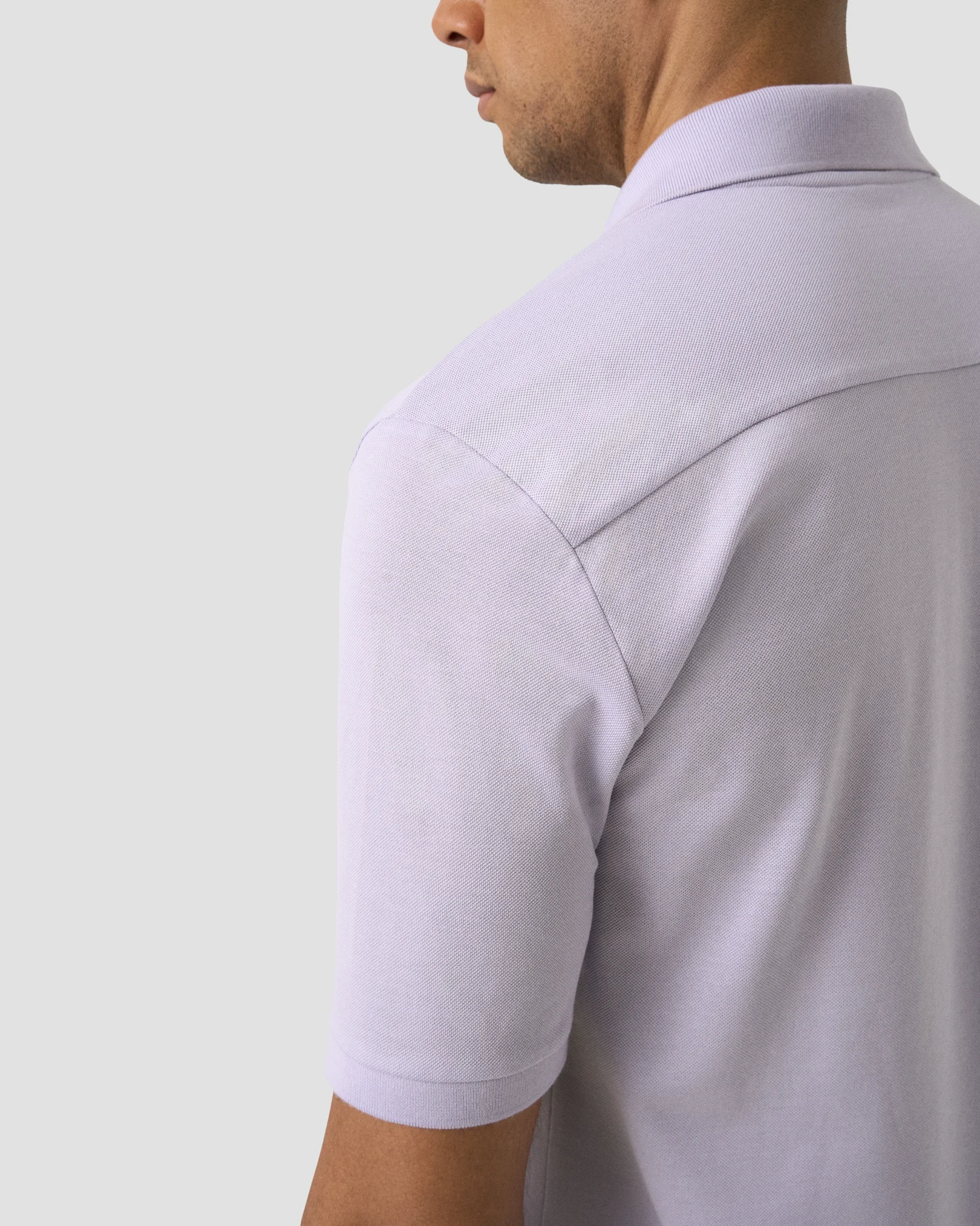 Eton - purple pima cotton pique polo shirt