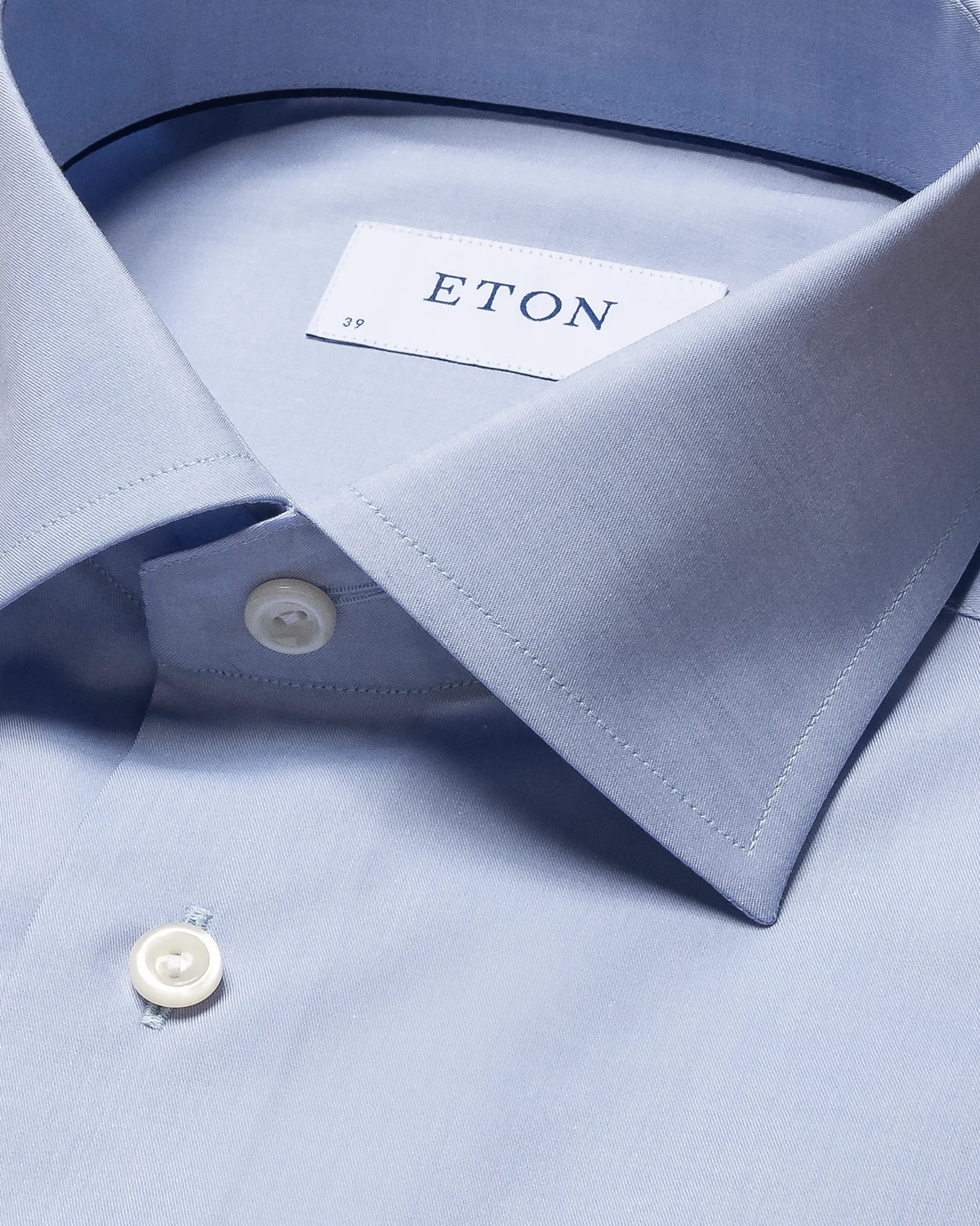 Eton - light blue fine twill stretch shirt