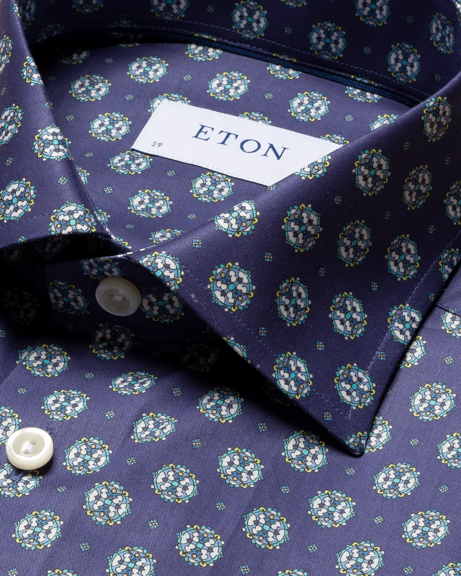 Mid blue Fine Twill shirt - Eton