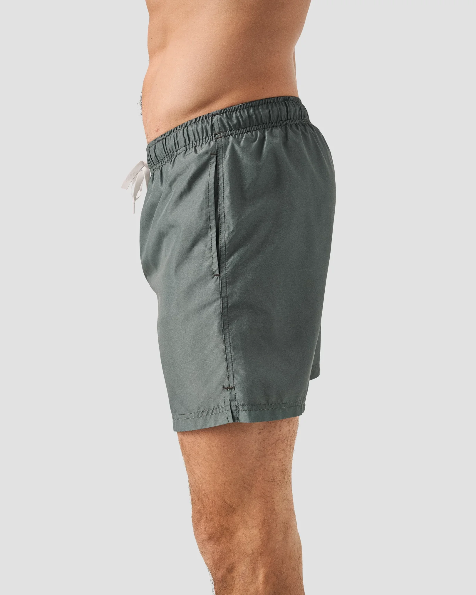 Eton - mid green drawstring swim shorts