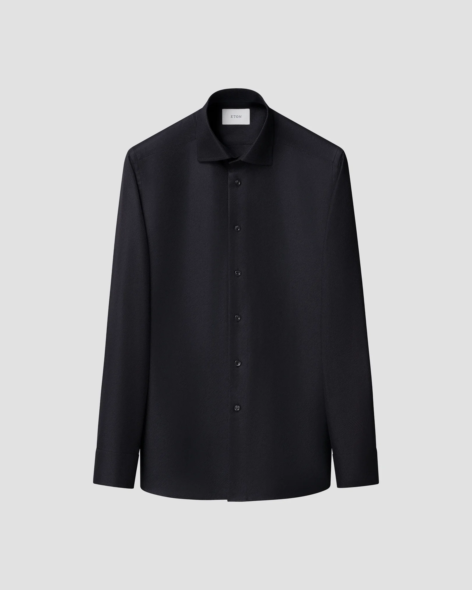 Eton - black houndstooth king twill shirt