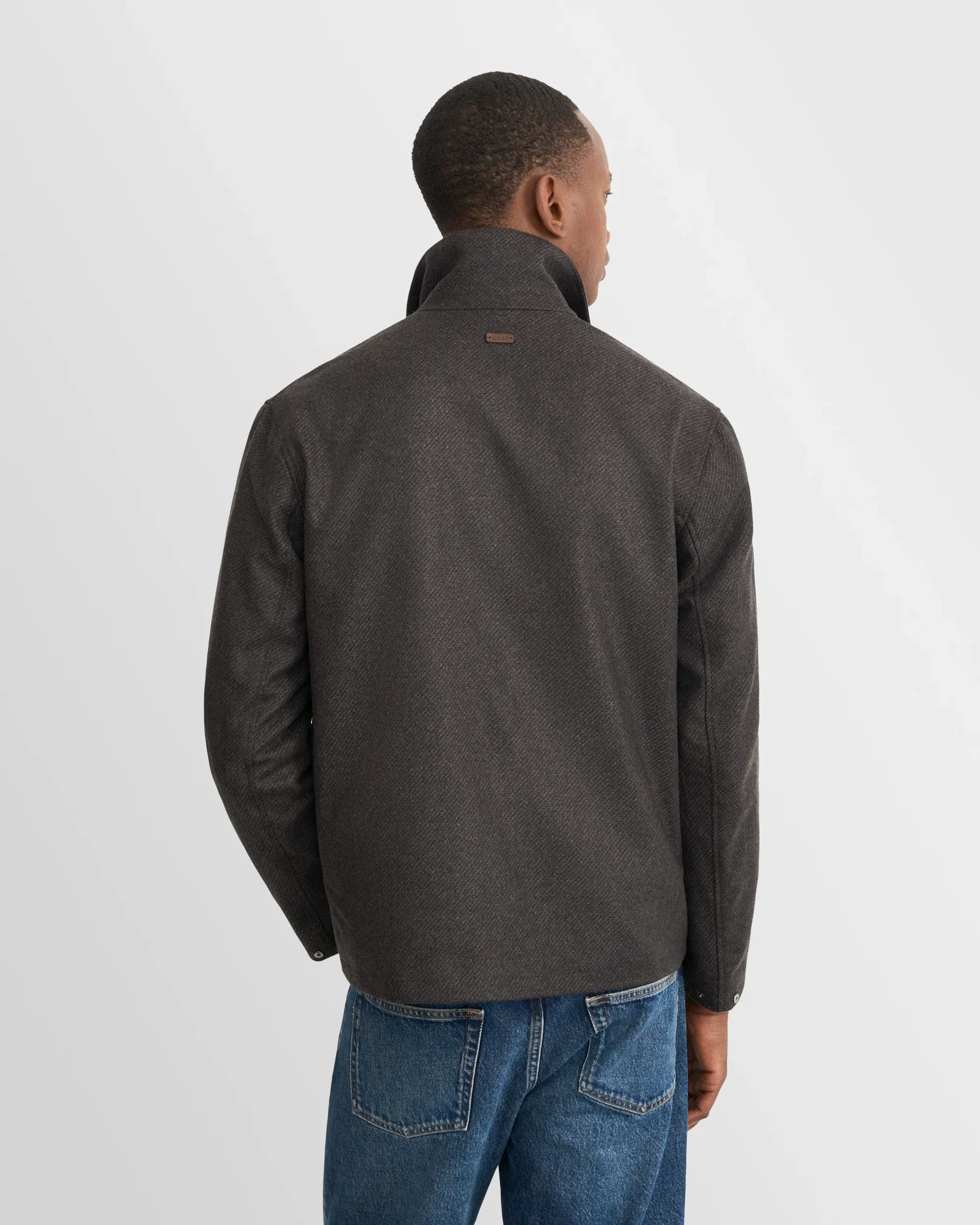 Eton - wool cashmere harrington jacket