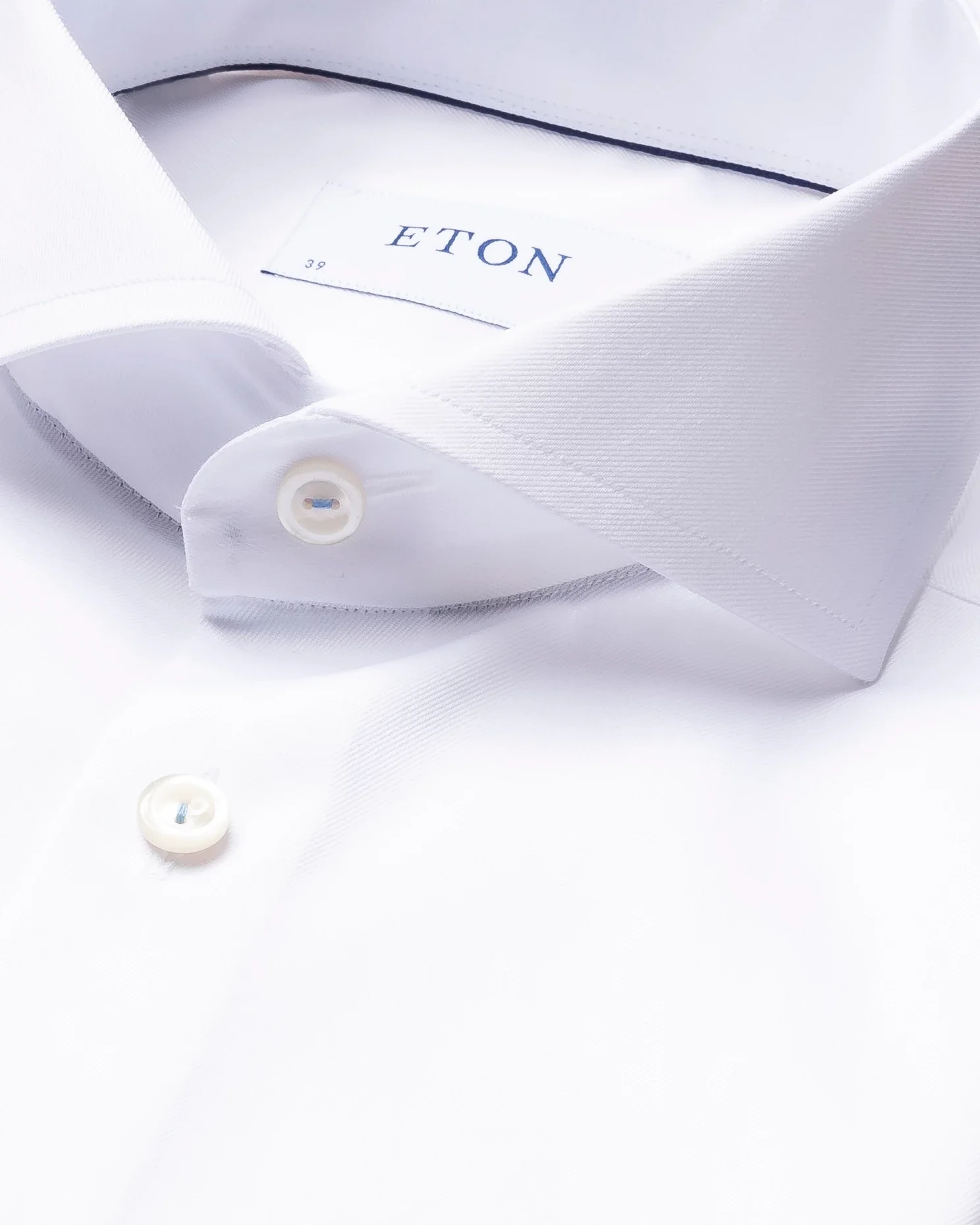 Eton - white royal twill shirt extreme cut away